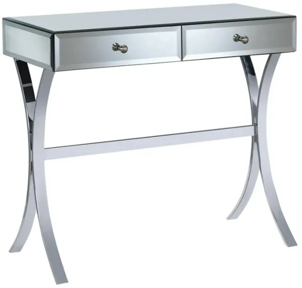 Scilla 2-drawer Console Table Clear Mirror