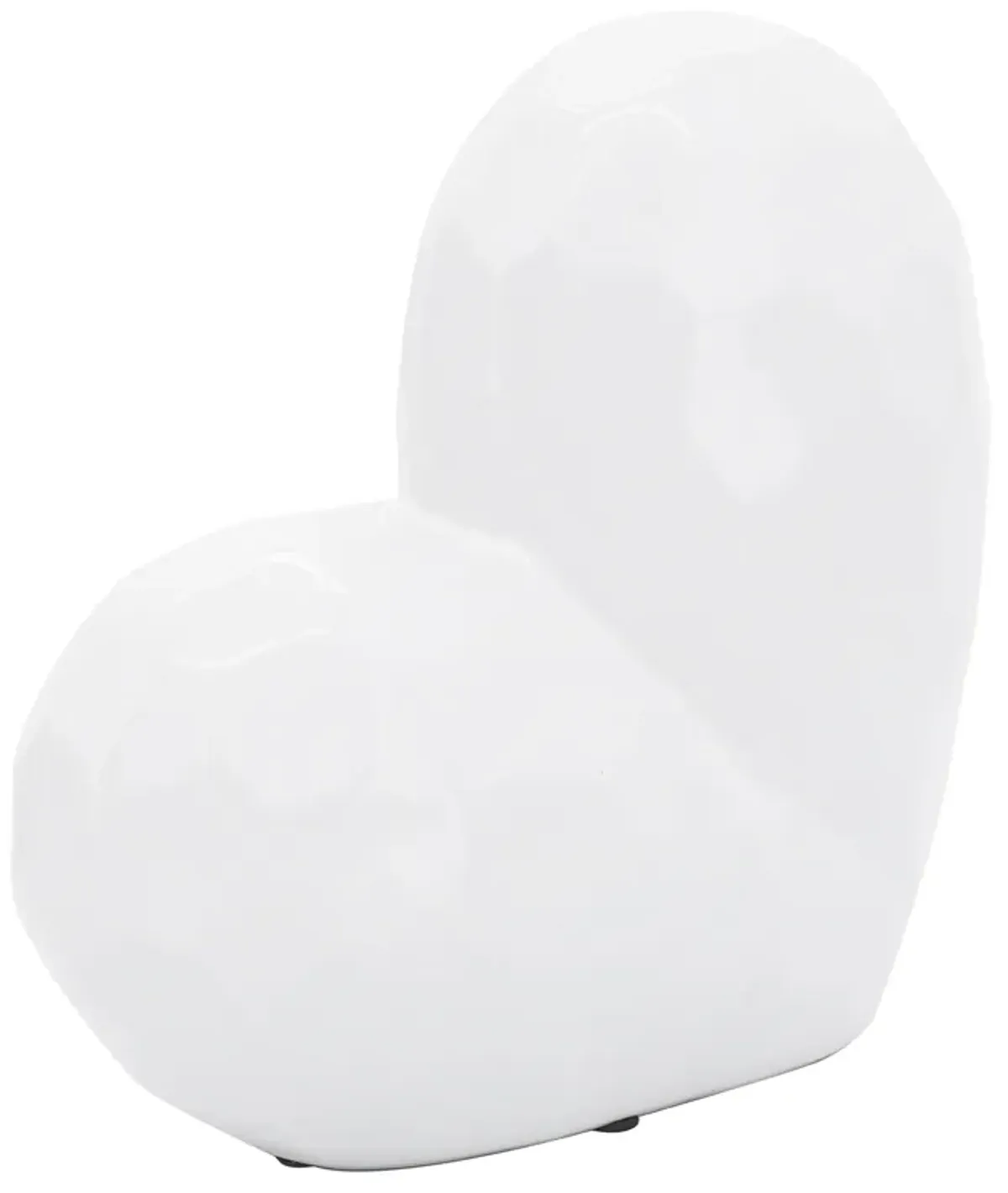 White Ceramic Heart, 8"