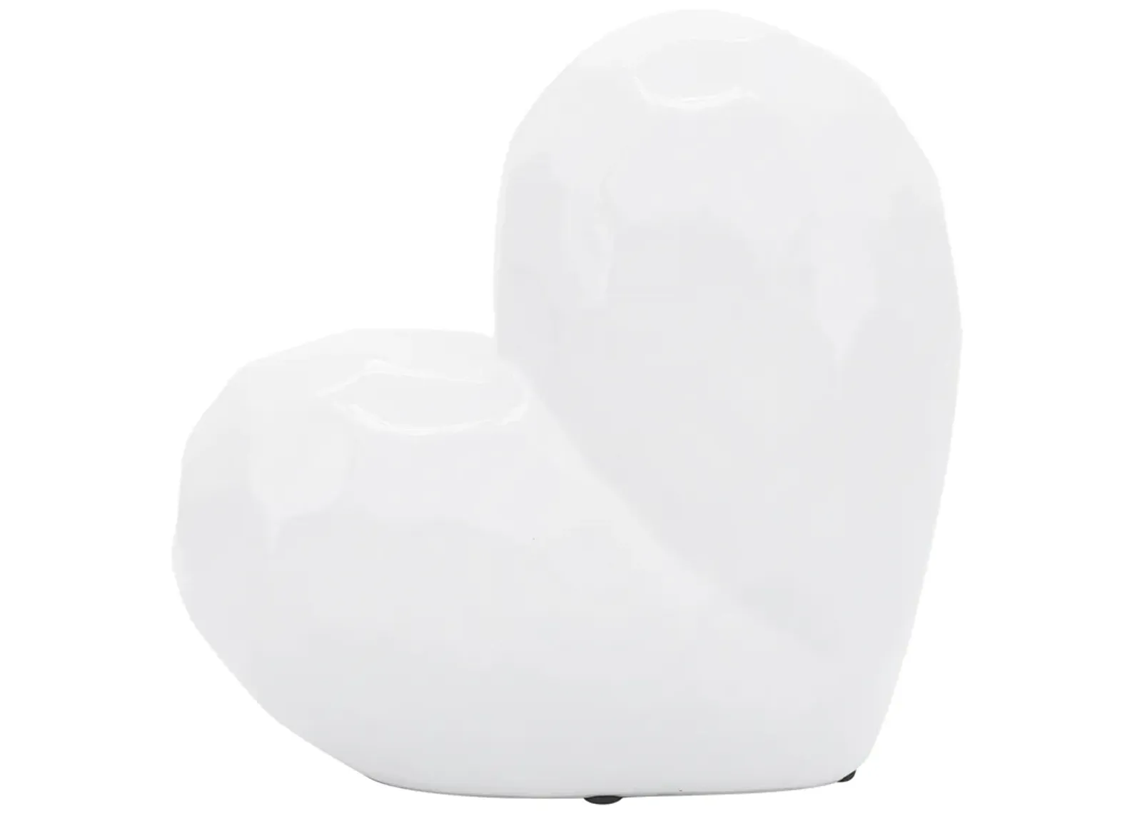 White Ceramic Heart, 8"