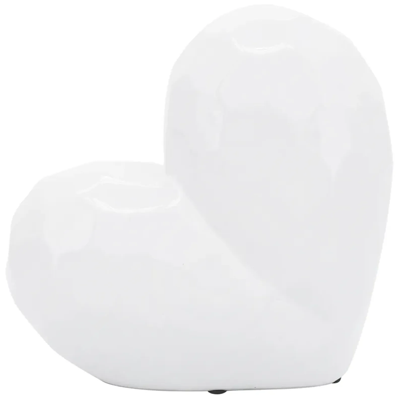 White Ceramic Heart, 8"