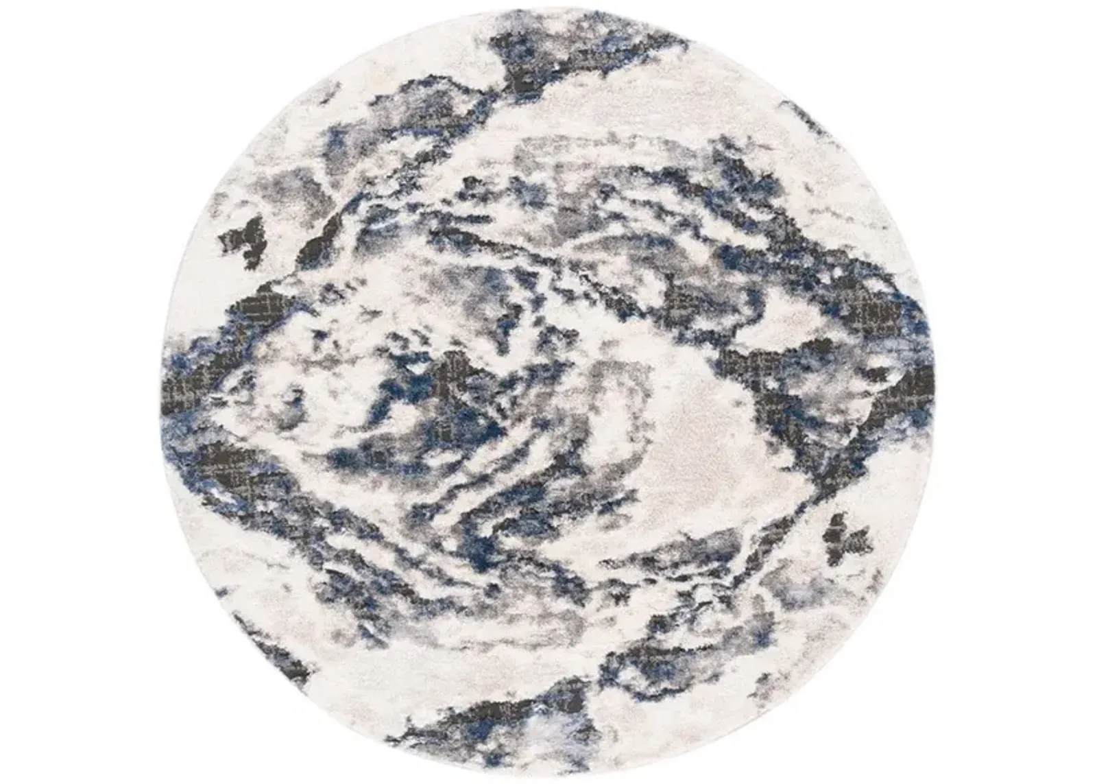 PETRA 104 Blue 6'-7' X 6'-7' Round Round Rug