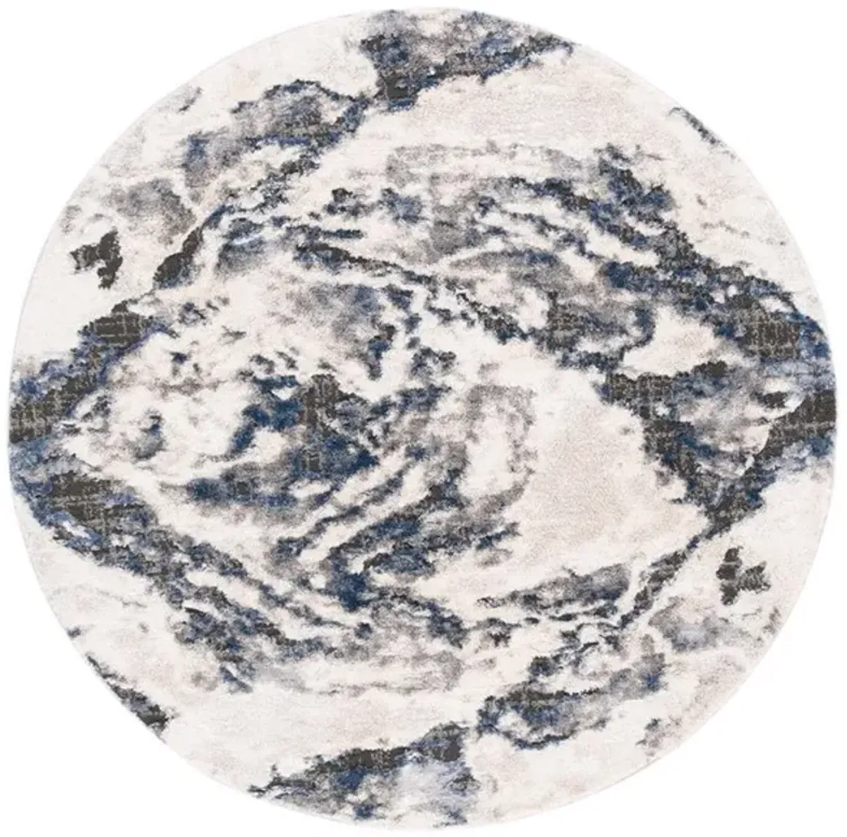 PETRA 104 Blue 6'-7' X 6'-7' Round Round Rug