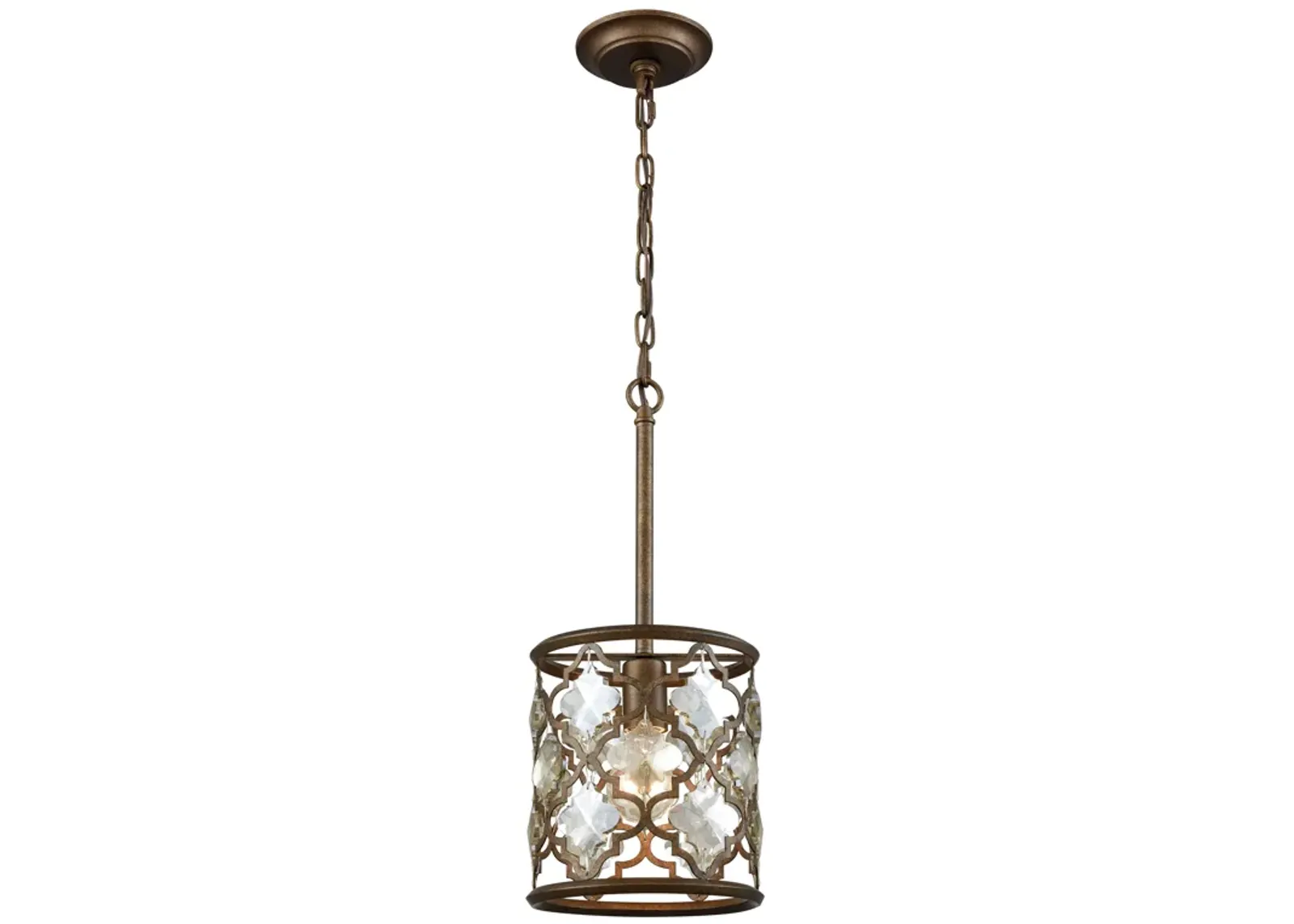 Armand 8" Wide 1-Light Mini Pendant - Weathered Bronze