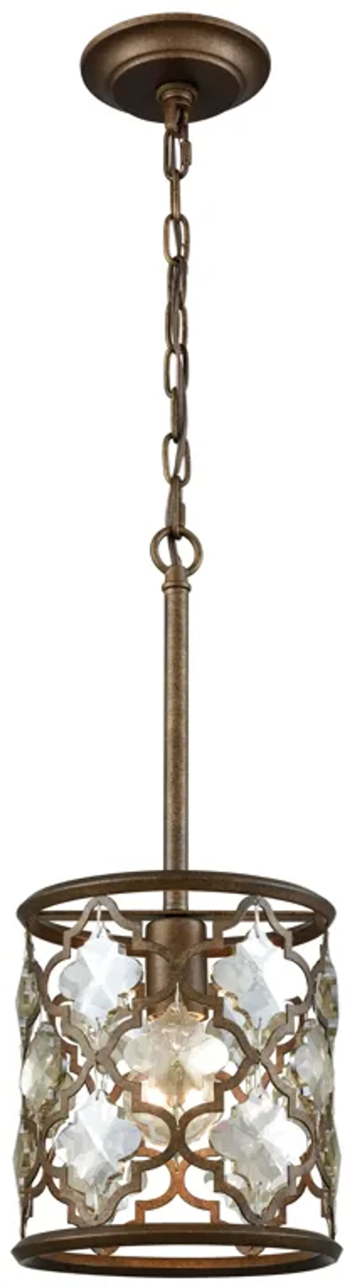 Armand 8" Wide 1-Light Mini Pendant - Weathered Bronze