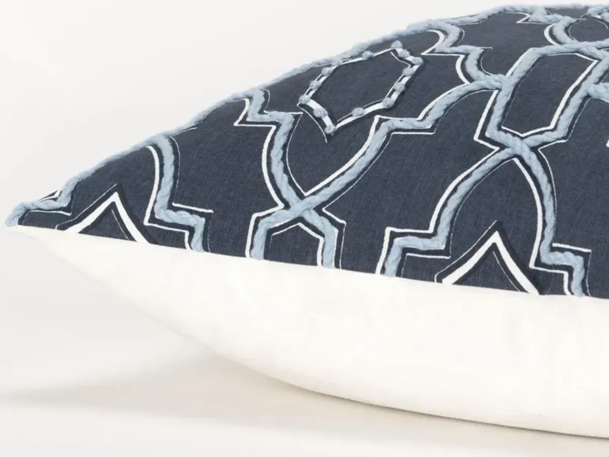 Geometric Light Blue Pillow