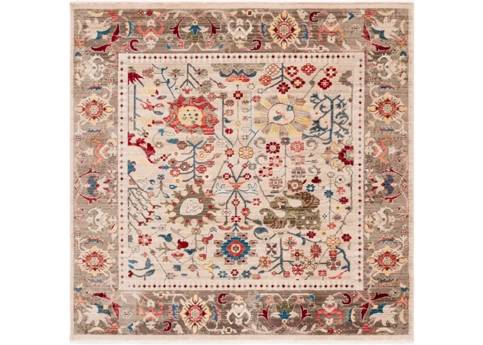 KASHAN 303 BEIGE  5'-1' x 5'-1' Square Square Rug