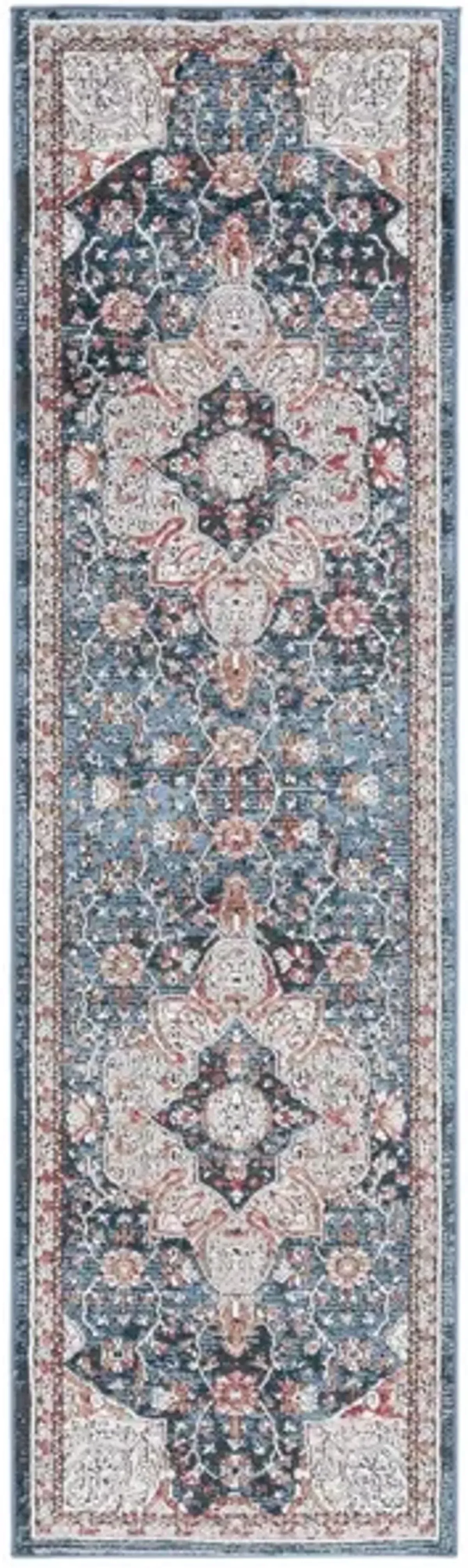 ROSEWOOD 104 Blue 2'-3' x 8'-0' Runner Rug