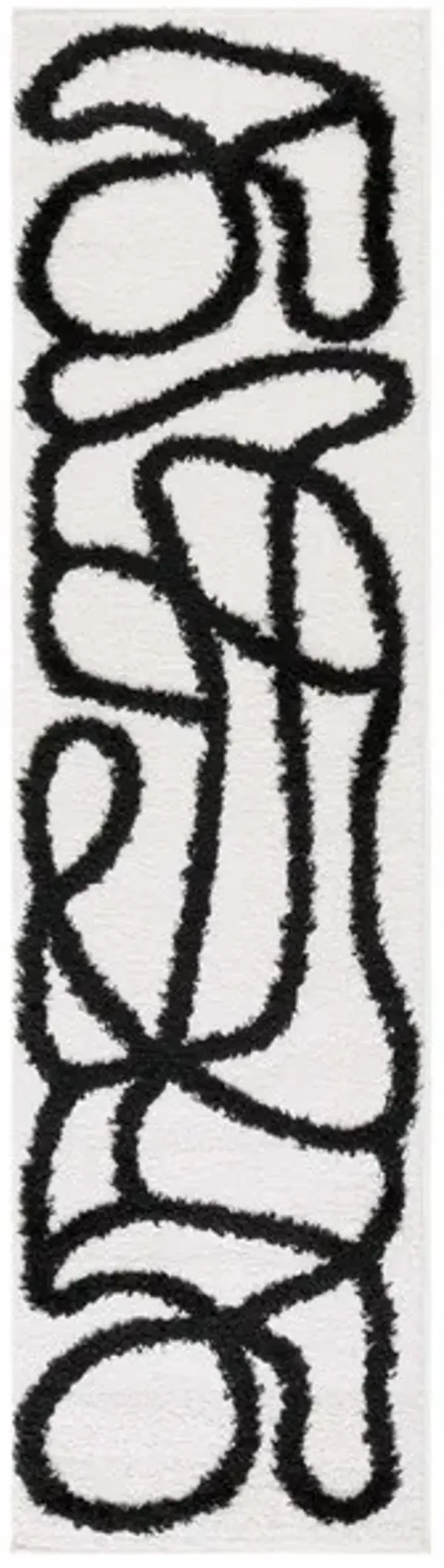 NORWAY 202 Black 2'-2' X 8' Runner Rug