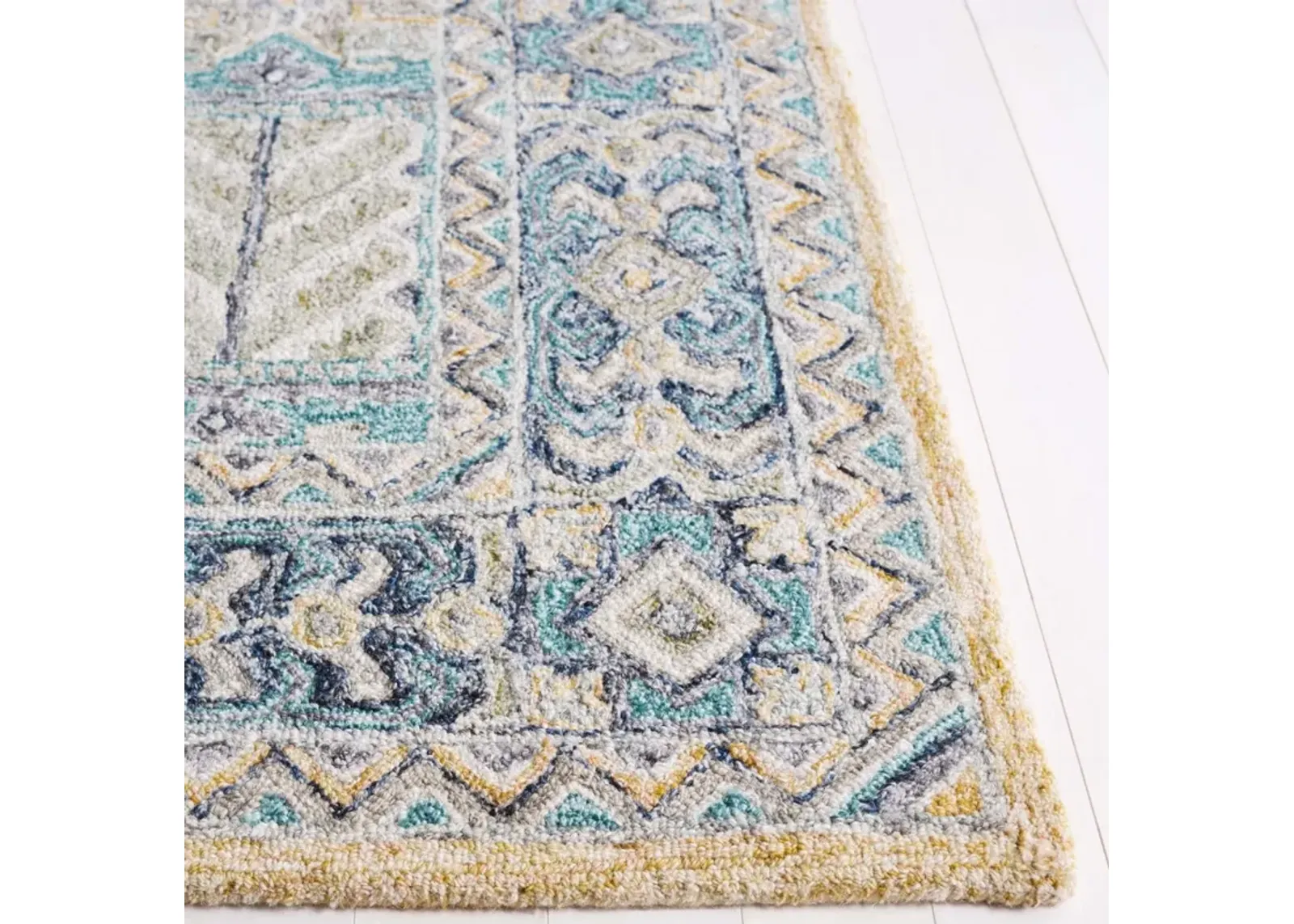 METRO 753 TEAL  6' x 6' Square Square Rug