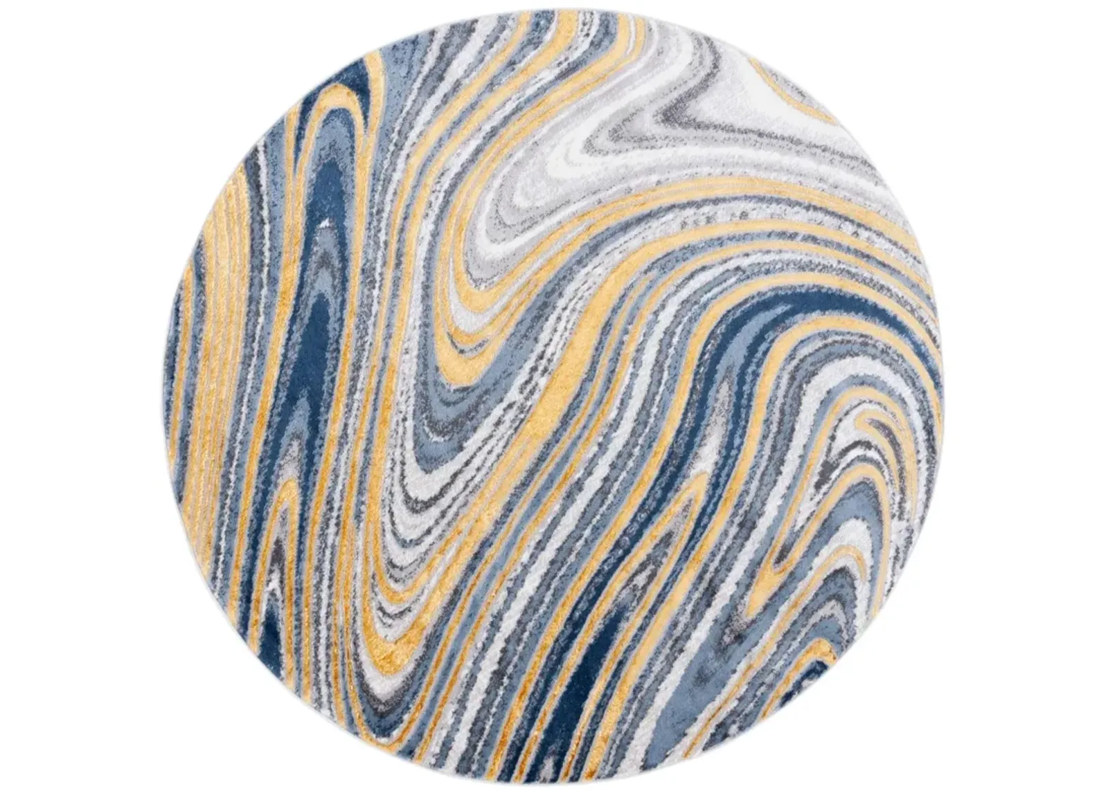 AMELIA 715 BLUE  6'-7' X 6'-7' Round Round Rug