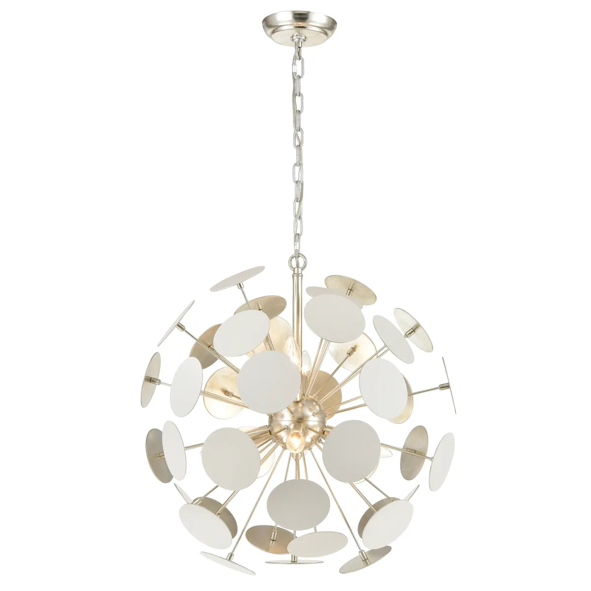 Modish 21" Wide 6-Light Chandelier - Matte White