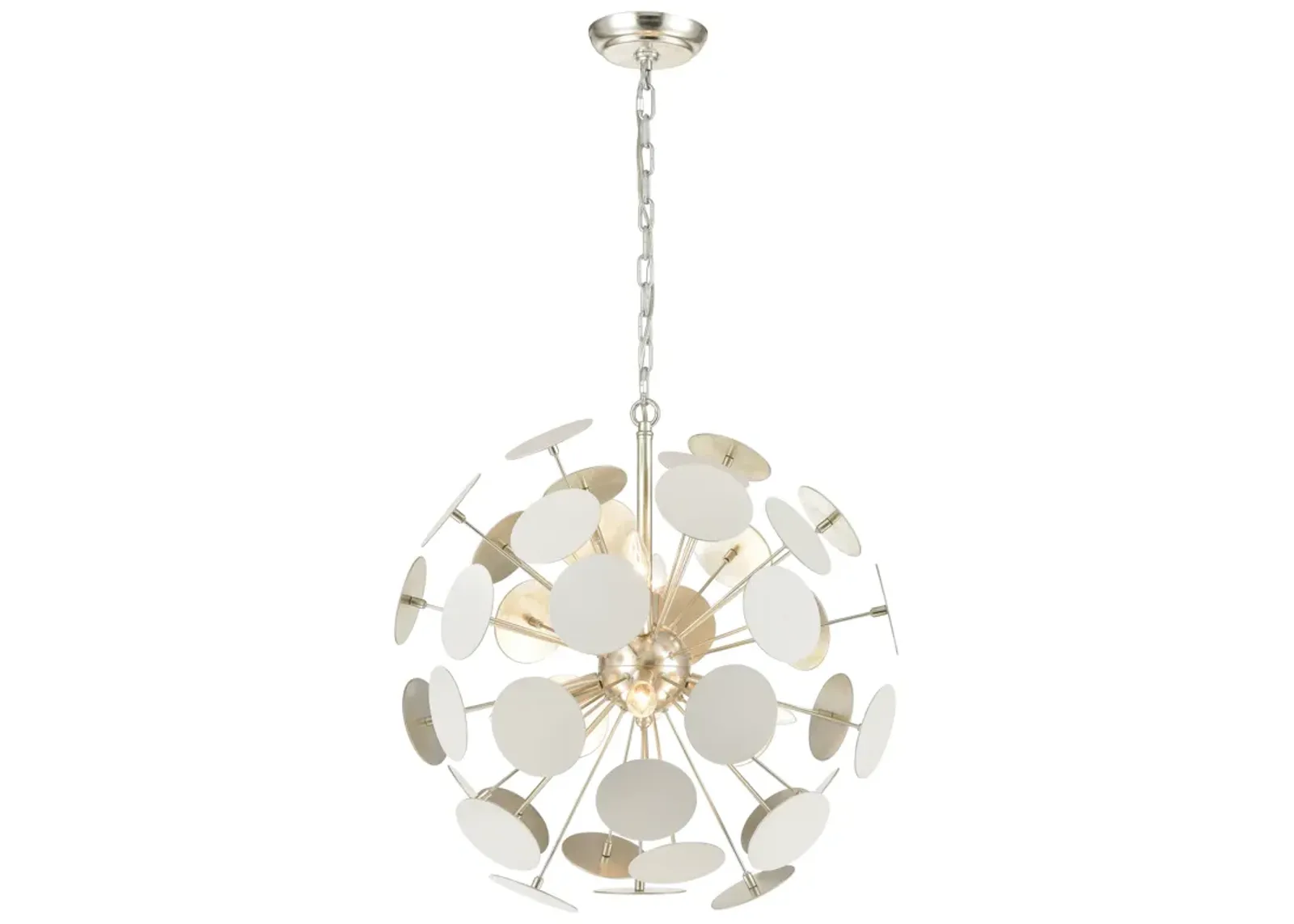 Modish 21" Wide 6-Light Chandelier - Matte White