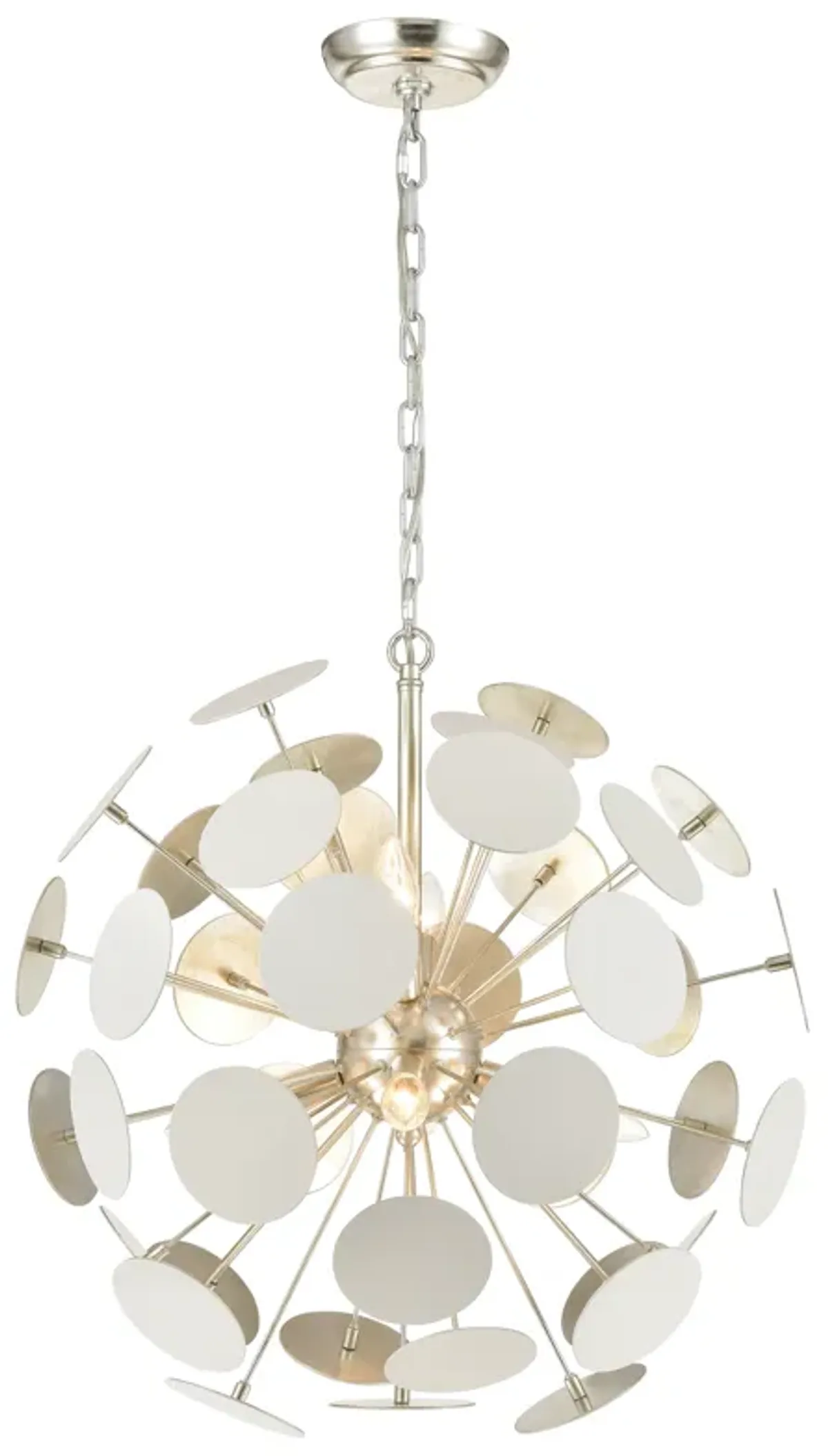 Modish 21" Wide 6-Light Chandelier - Matte White