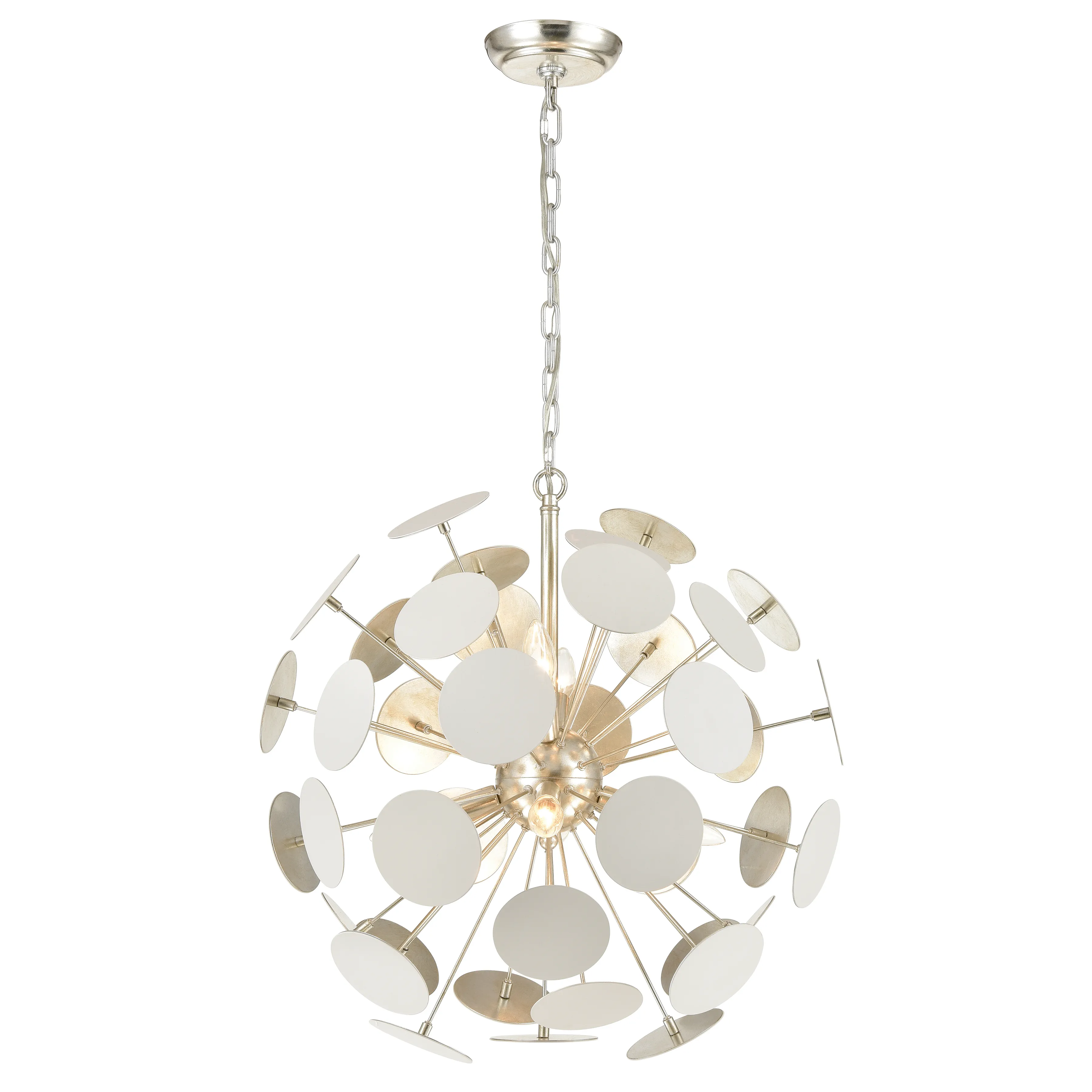 Modish 21" Wide 6-Light Chandelier - Matte White