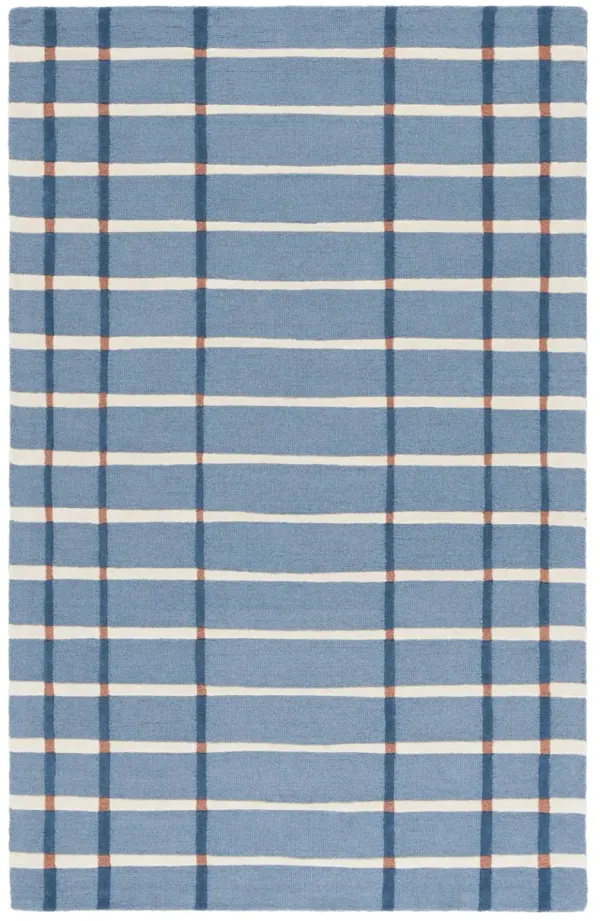 GENRE 602 BLUE  8' x 10' Large Rectangle Rug