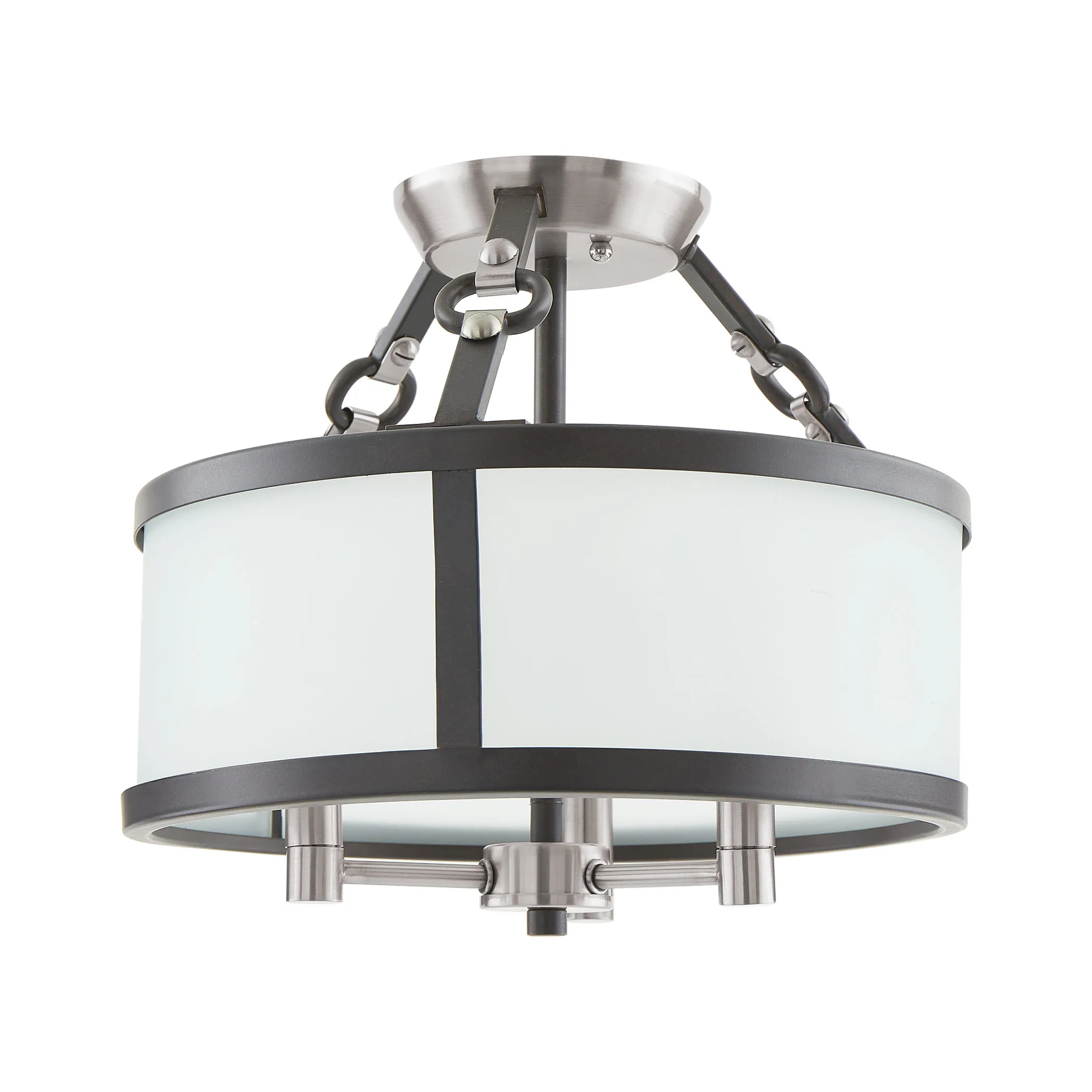 Armstrong Grove 13" Wide 3-Light Semi Flush Mount - Espresso