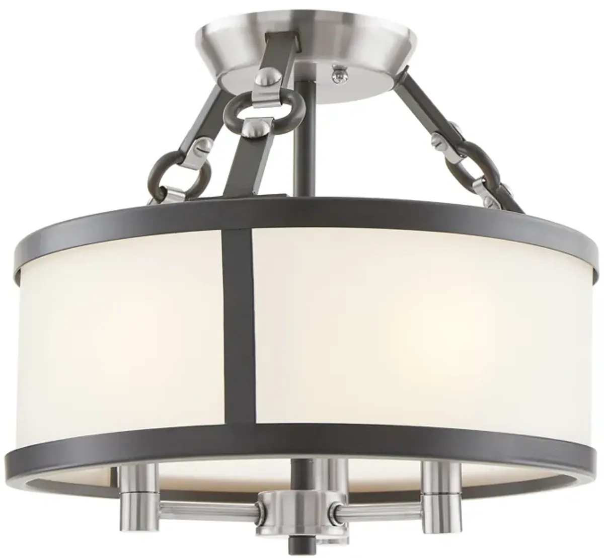 Armstrong Grove 13" Wide 3-Light Semi Flush Mount - Espresso