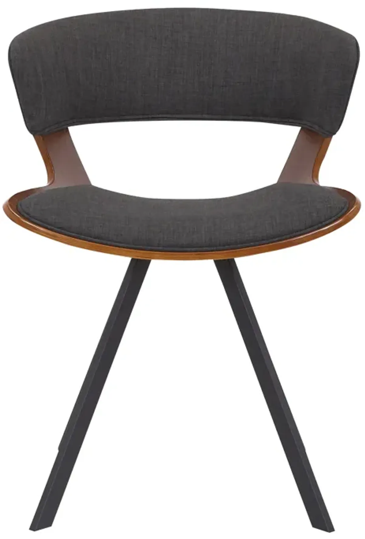 Ulric Wood and Metal Modern Dining Room Accent Chair