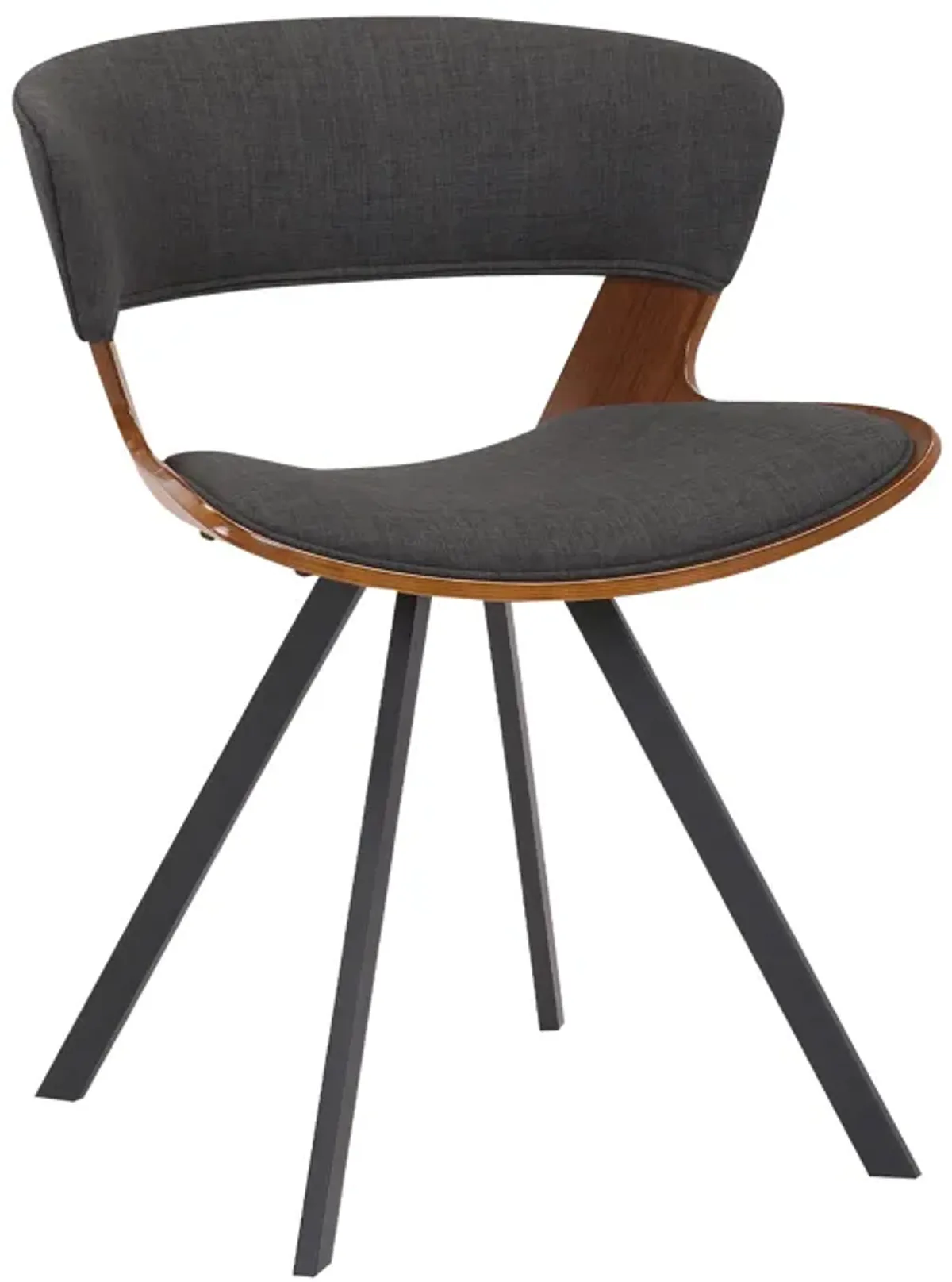 Ulric Wood and Metal Modern Dining Room Accent Chair