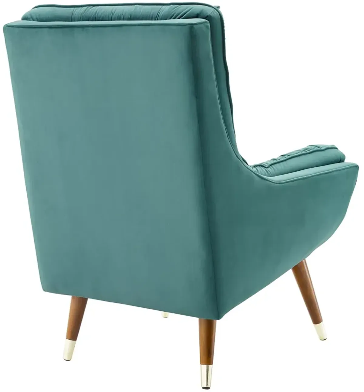 Suggest Button Tufted Performance Velvet Lounge Chair