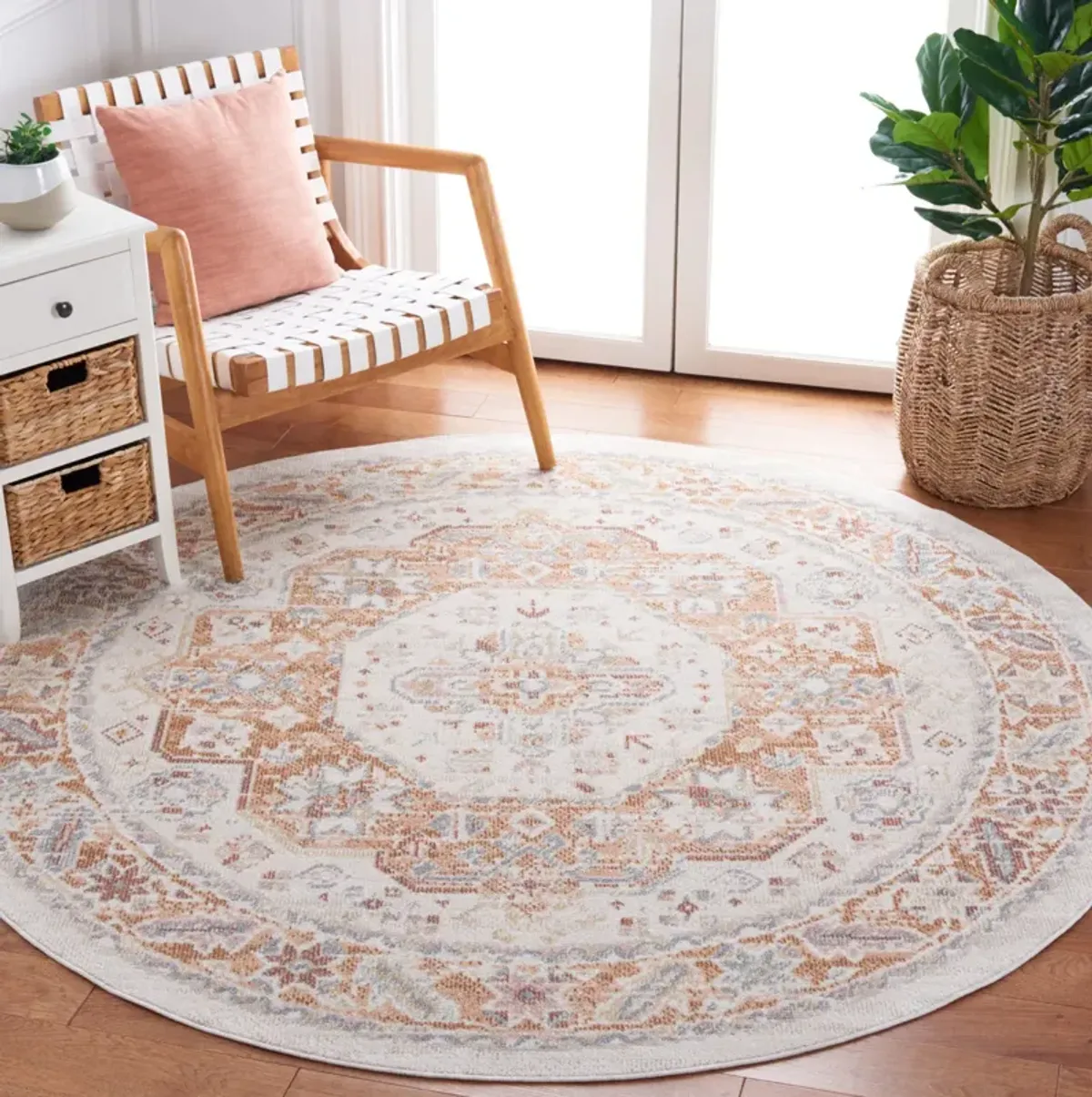 BLAIR WASHABLE 202 Multi 6'-7' X 6'-7' Round Round Rug