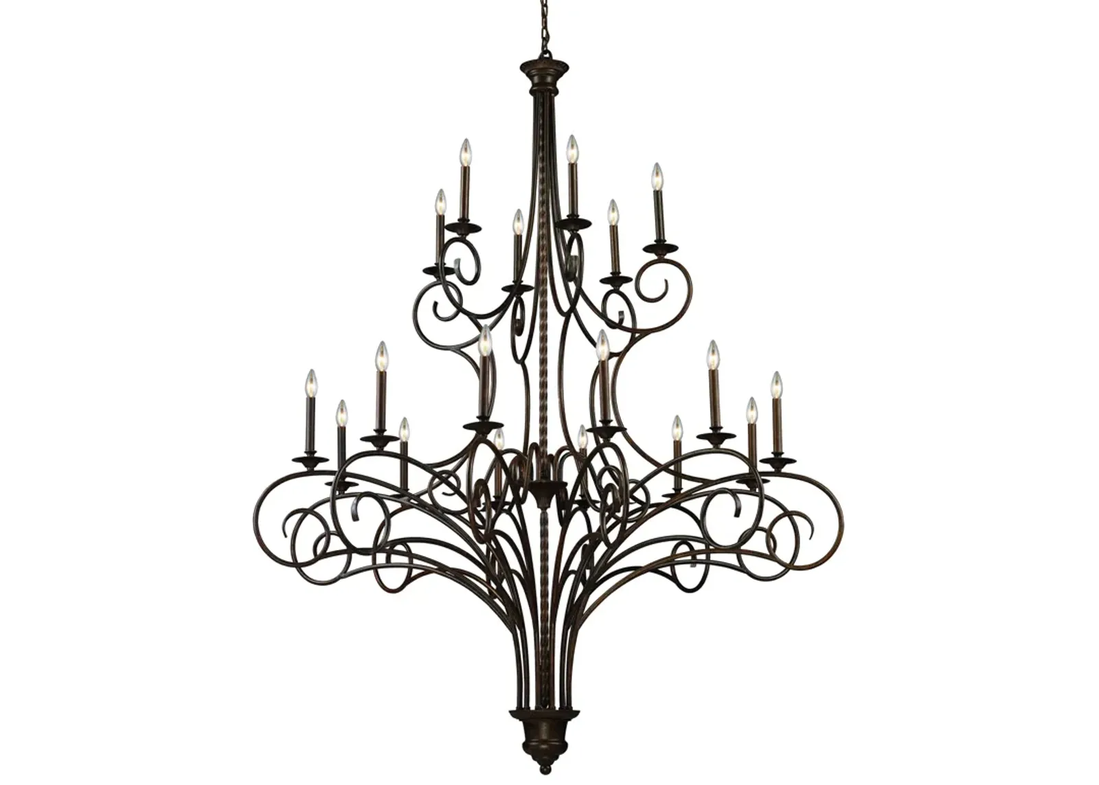 Gloucester 60" Wide 18-Light Chandelier - Weathered Bronze