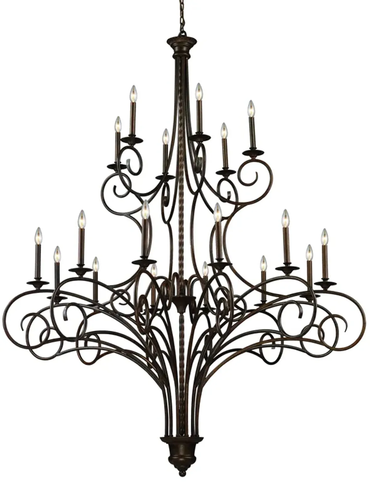 Gloucester 60" Wide 18-Light Chandelier - Weathered Bronze