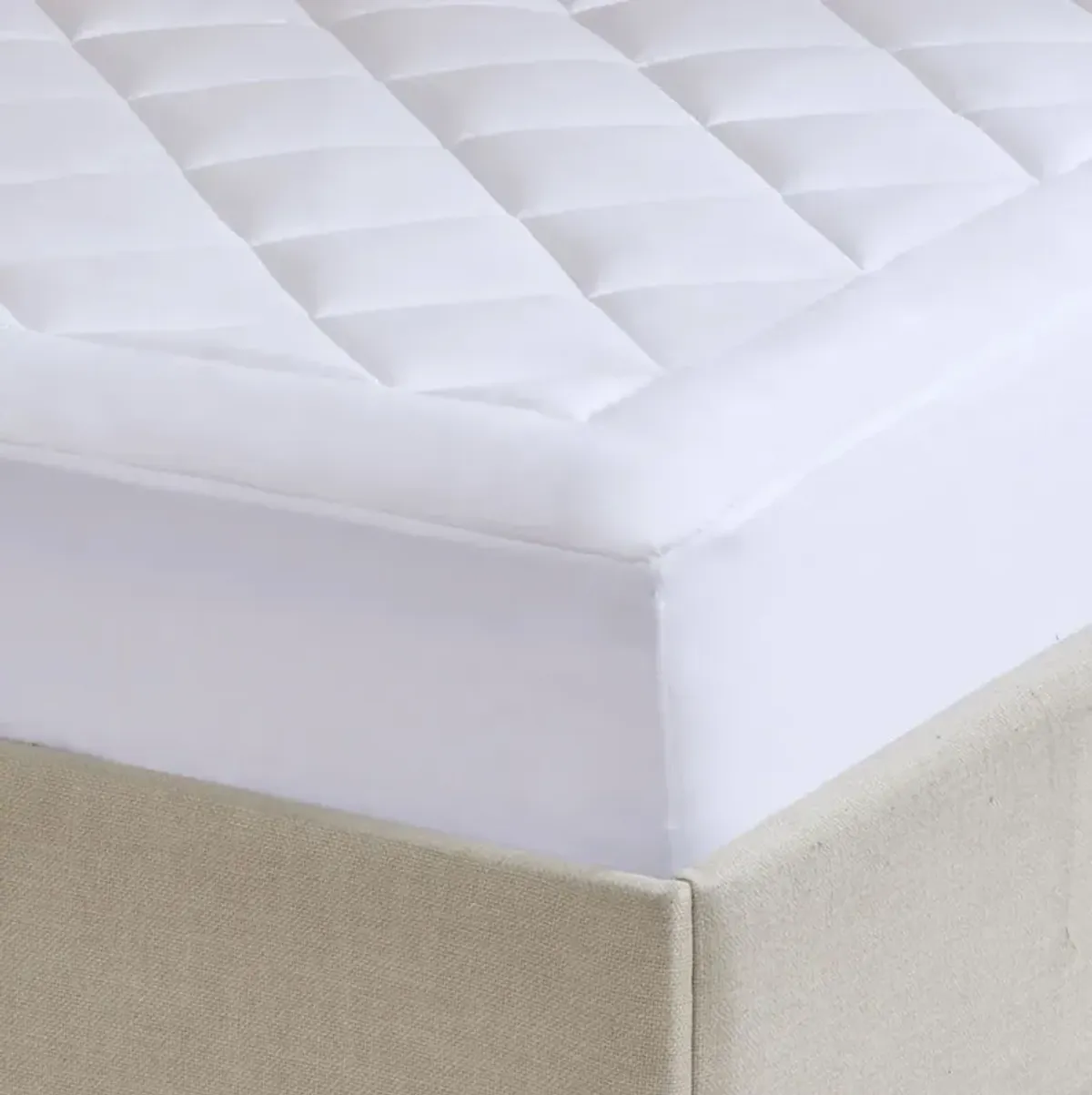 Sleep Philosophy Serenity White Deep Pocket Waterproof Mattress Pad