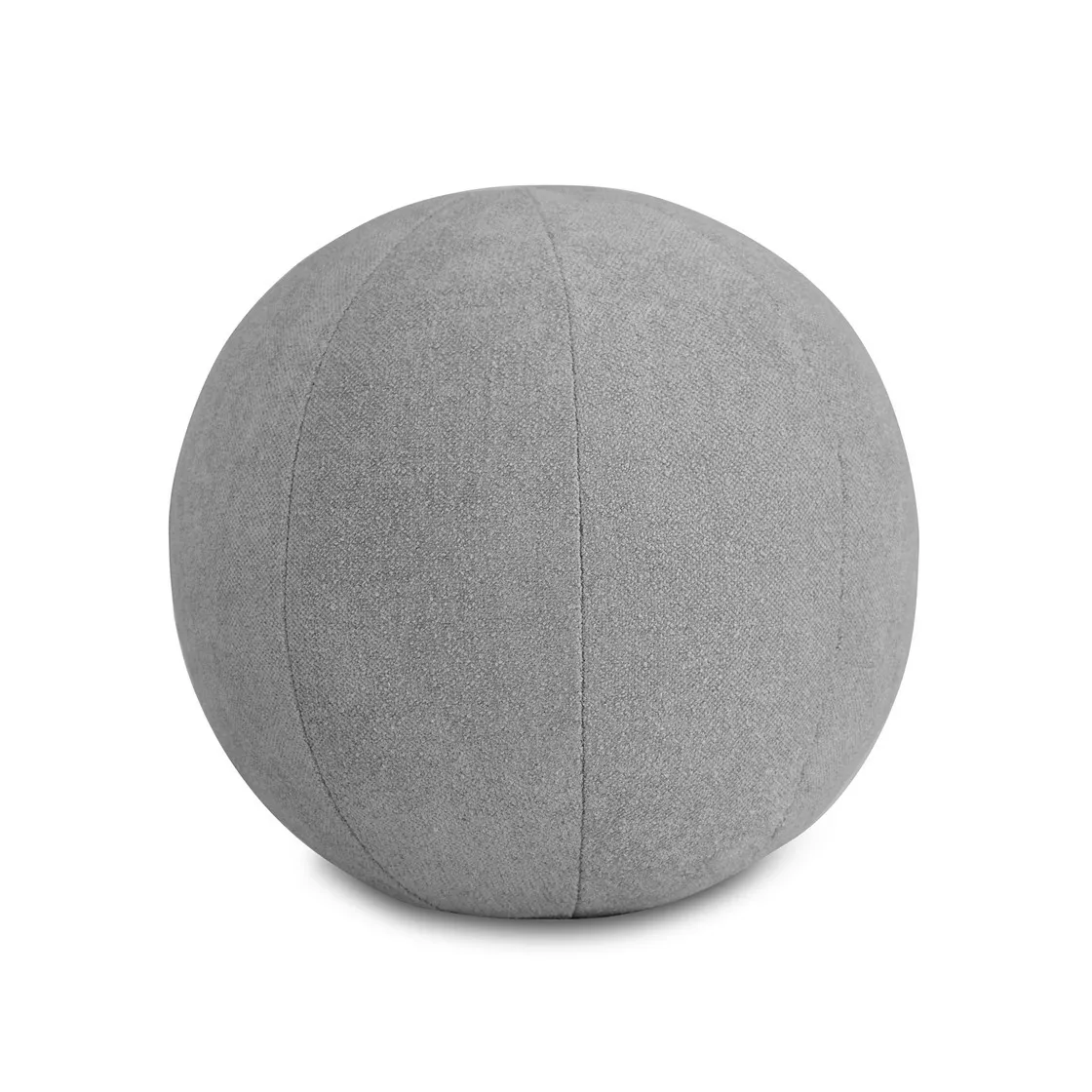 CH Dia.11'' ball pillow in fabric Gum Tree Chloe Cement