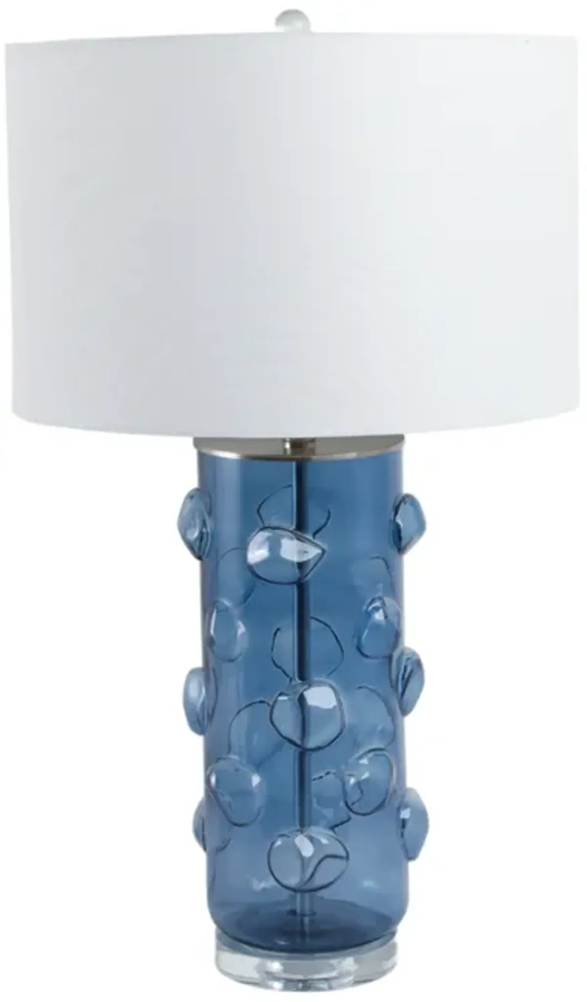 29x17" Glass Bubbles Table Lamp, Blue