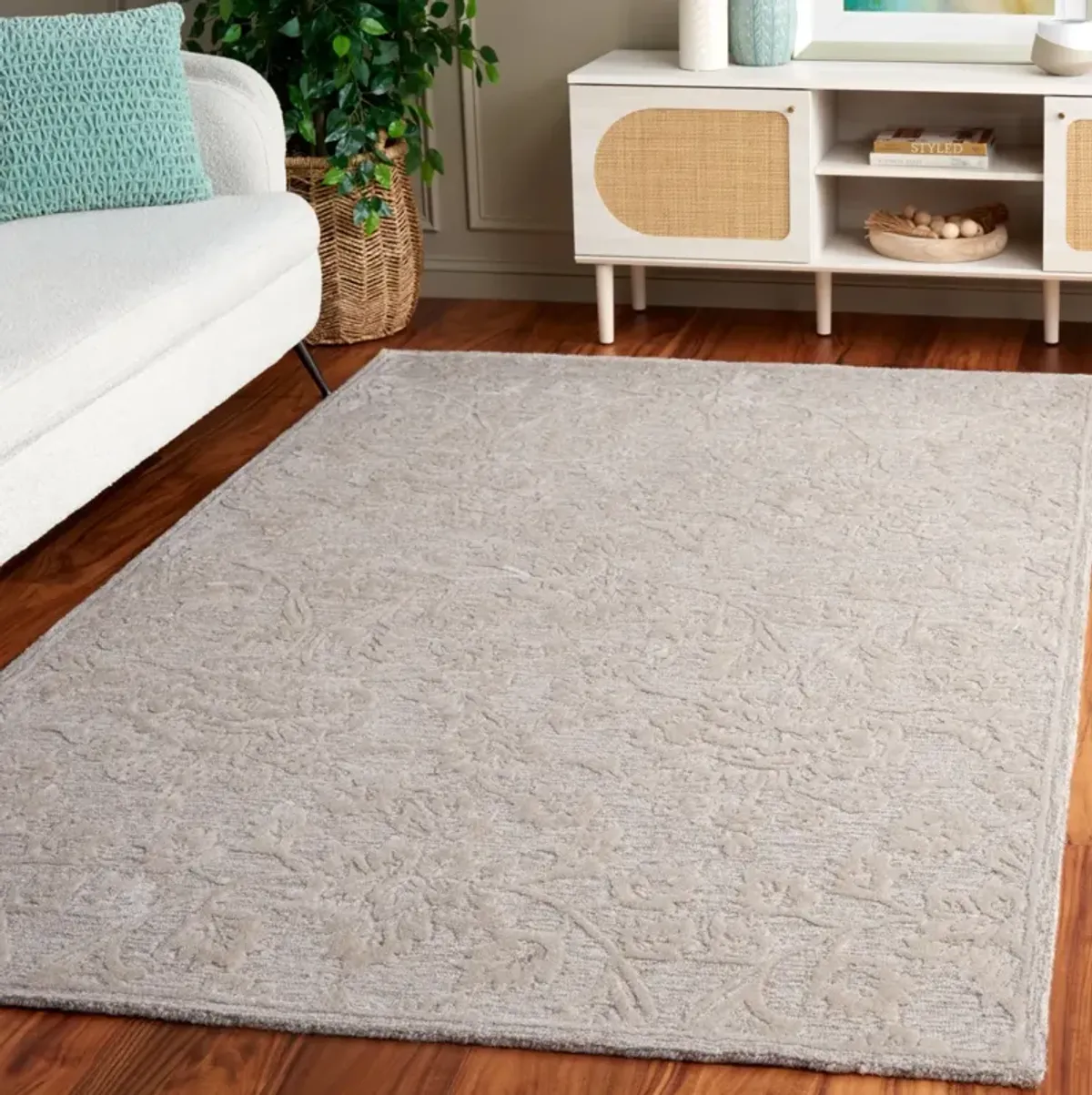 GLAMOUR 551 BEIGE  6' x 6' Square Square Rug