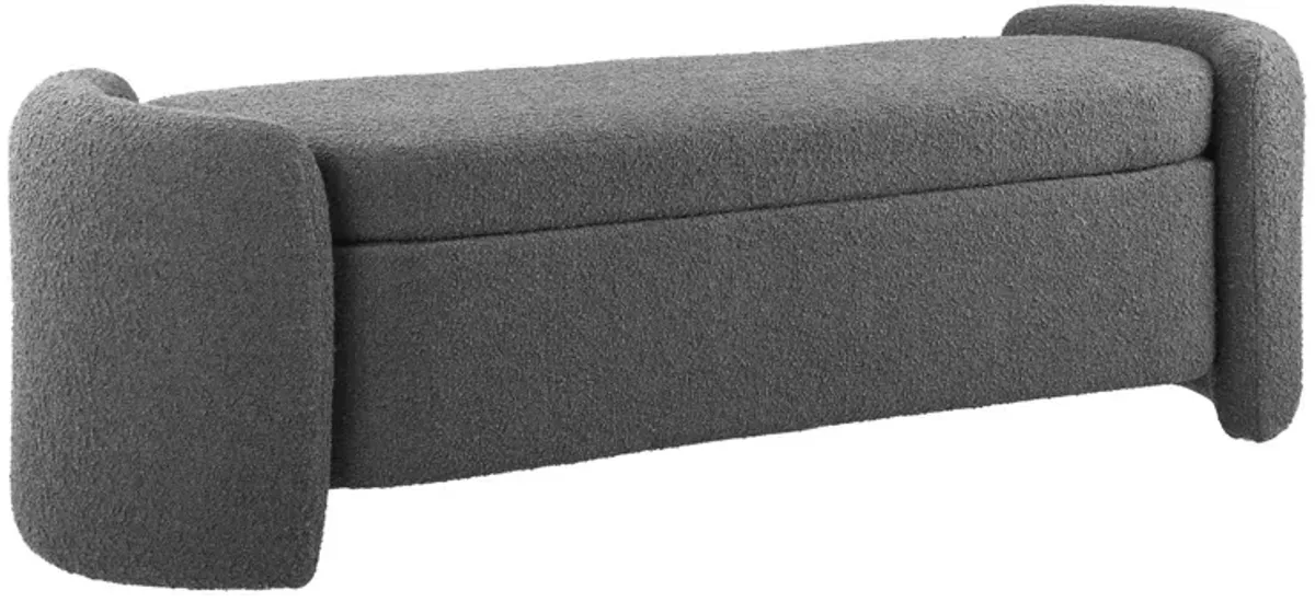 Nebula Boucle Upholstered Bench