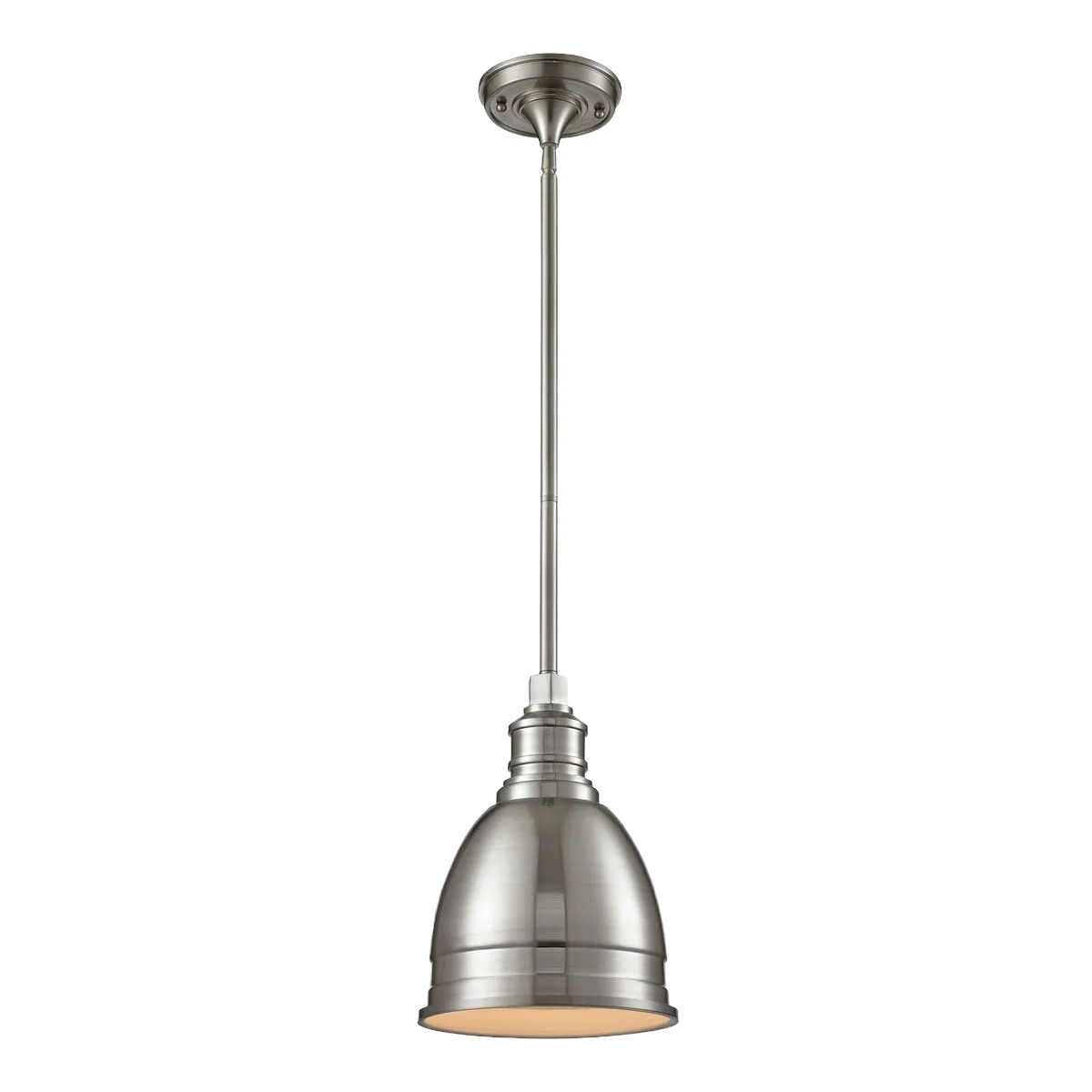 Carolton 8" Wide 1-Light Mini Pendant - Brushed Nickel