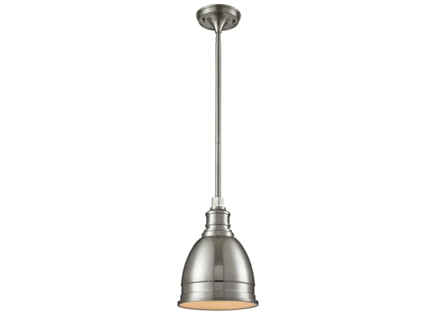 Carolton 8" Wide 1-Light Mini Pendant - Brushed Nickel