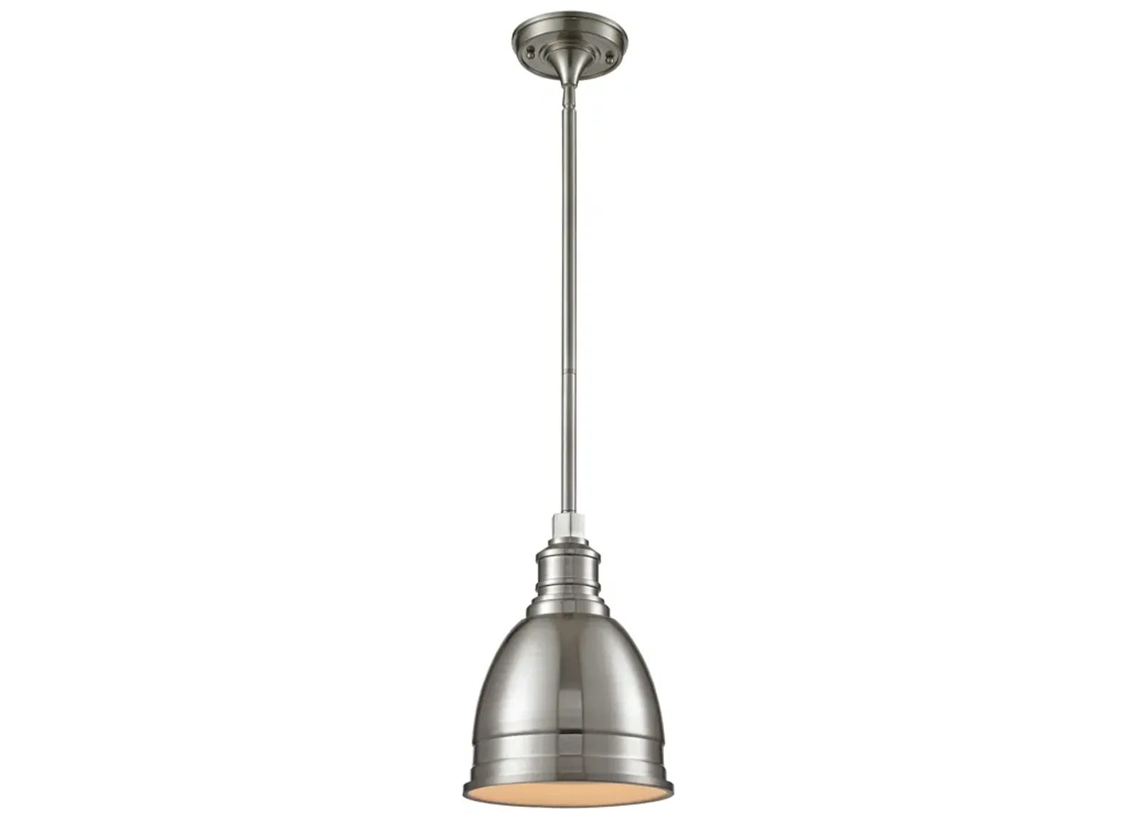 Carolton 8" Wide 1-Light Mini Pendant - Brushed Nickel