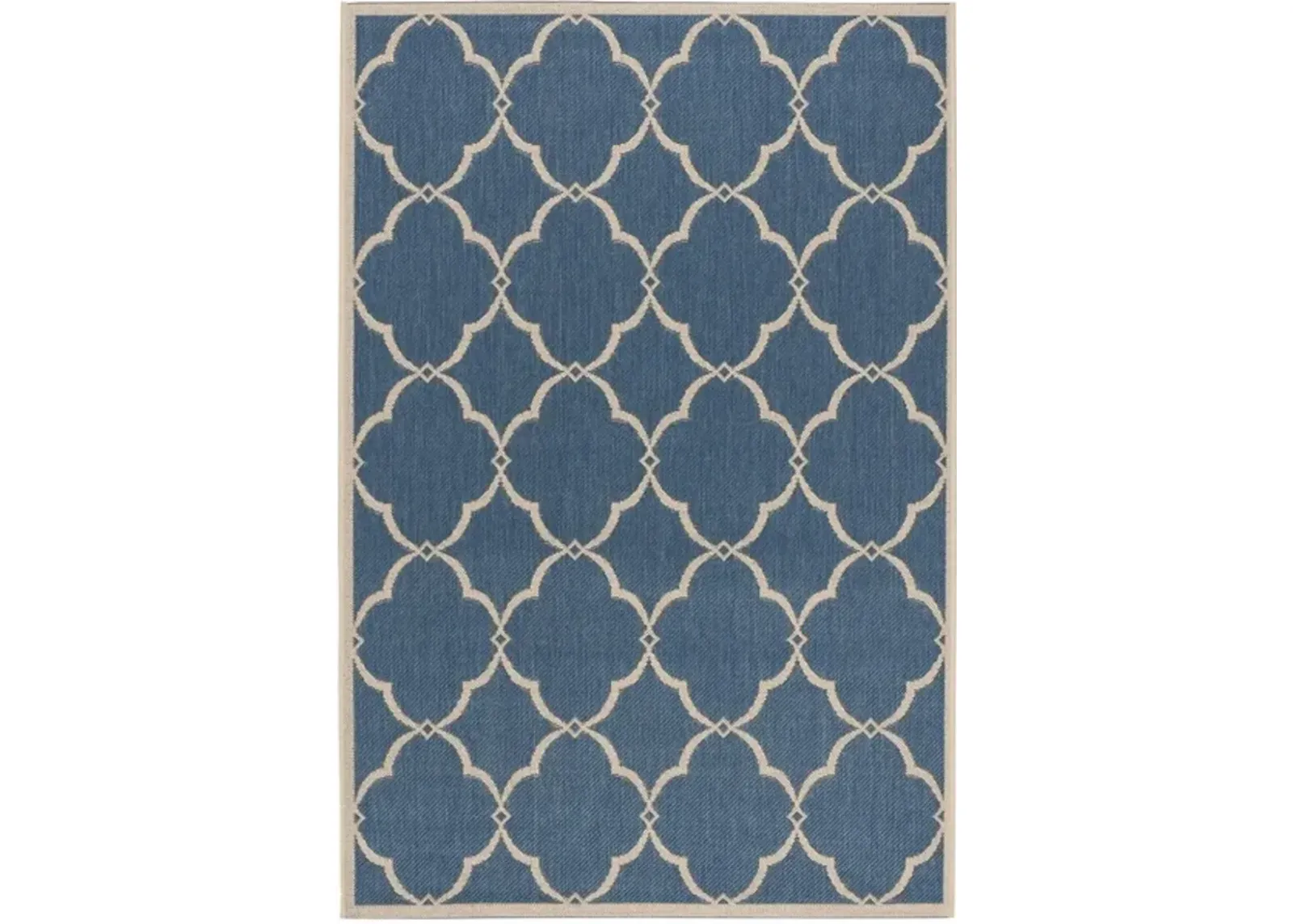 Safavieh BEACH HOUSE Collection BHS125M-6SQ Blue / Creme 6'-7" X 6'-7" Square