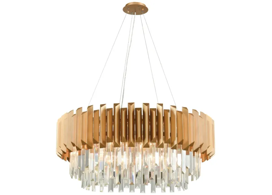 Seneca Falls 34" Wide 8-Light Chandelier - Matte Gold