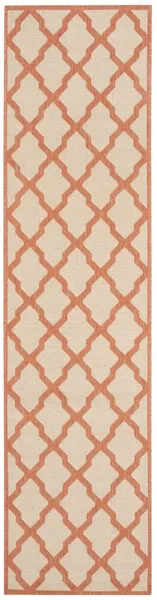 LINDEN 122 Collection LND122U-28 Creme / Brown 2'-2" X 8'