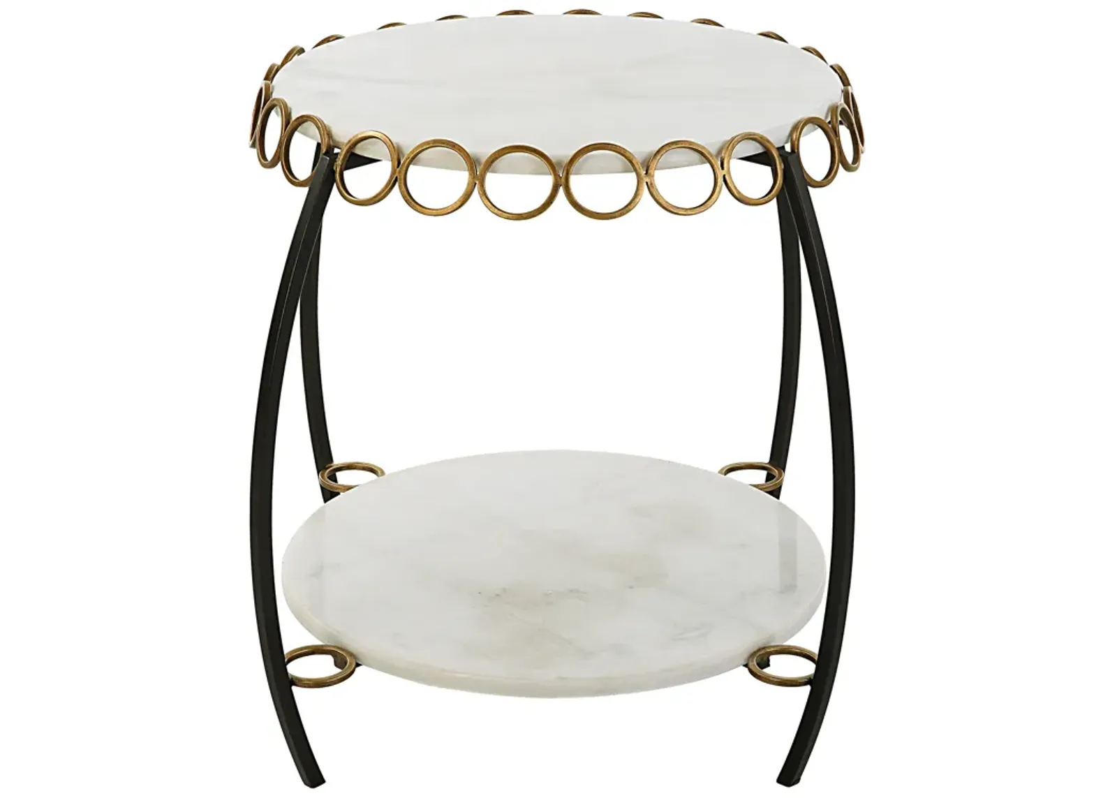 Chainlink White Marble Side Table