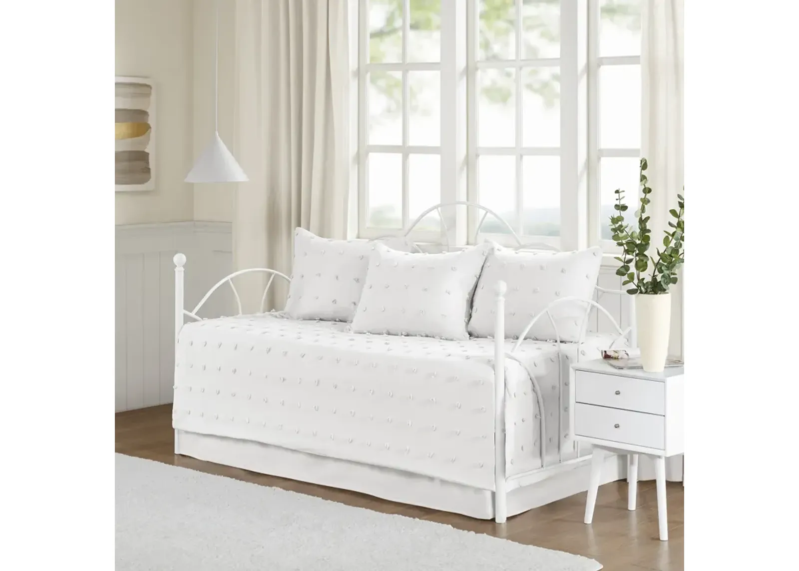 Urban Habitat Brooklyn Ivory Cotton Jacquard Daybed Set