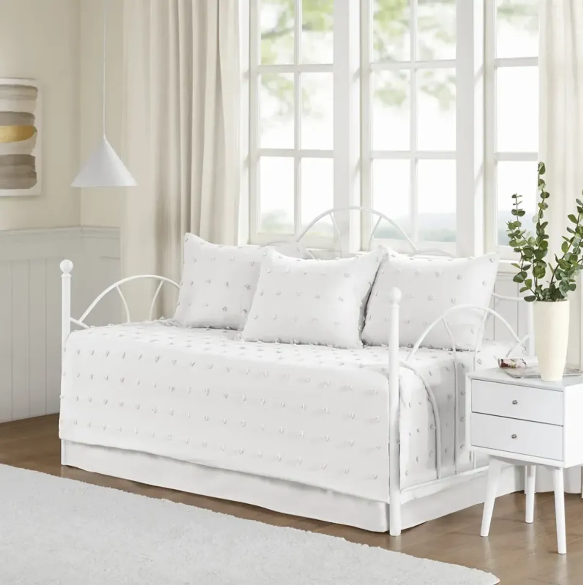 Urban Habitat Brooklyn Ivory Cotton Jacquard Daybed Set