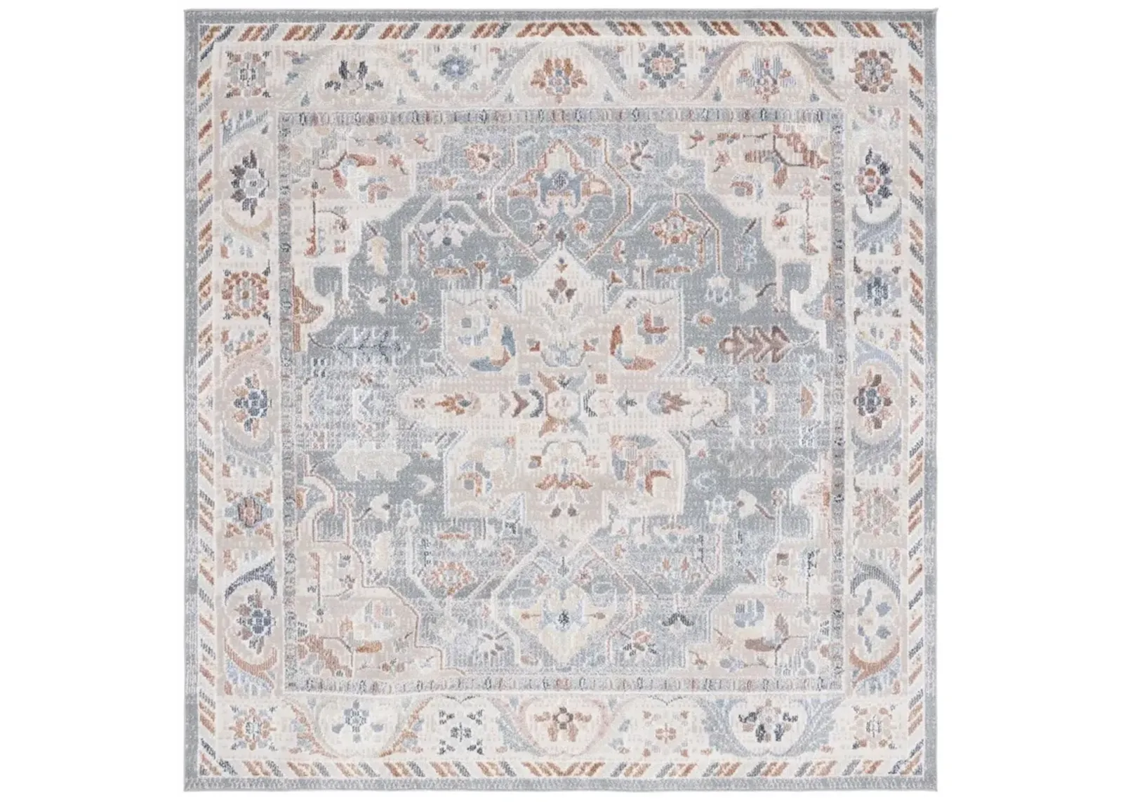 BLAIR WASHABLE 212 Blue 6'-7' X 6'-7' Square Square Rug