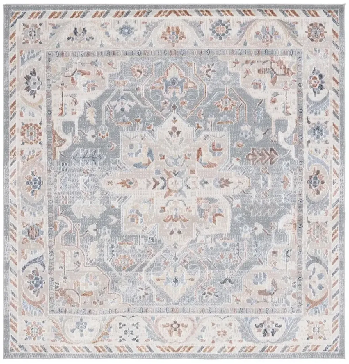 BLAIR WASHABLE 212 Blue 6'-7' X 6'-7' Square Square Rug