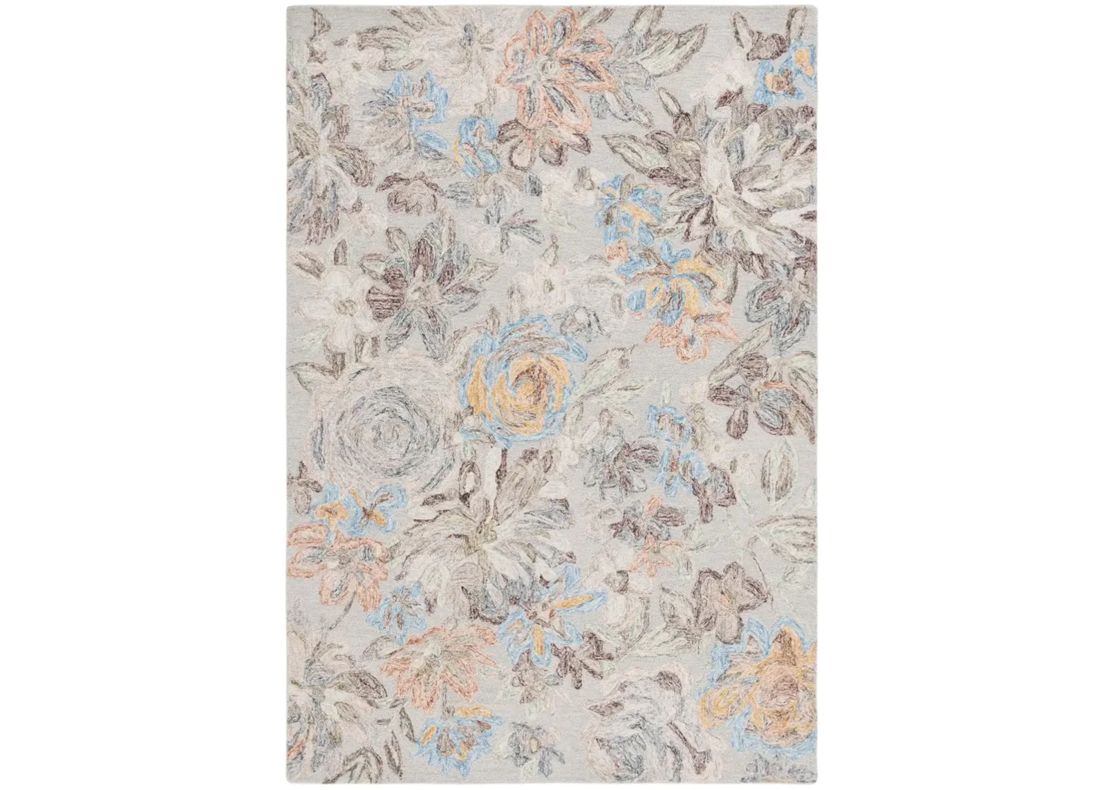 BLOSSOM 556 GREY  6' x 9' Medium Rectangle Rug