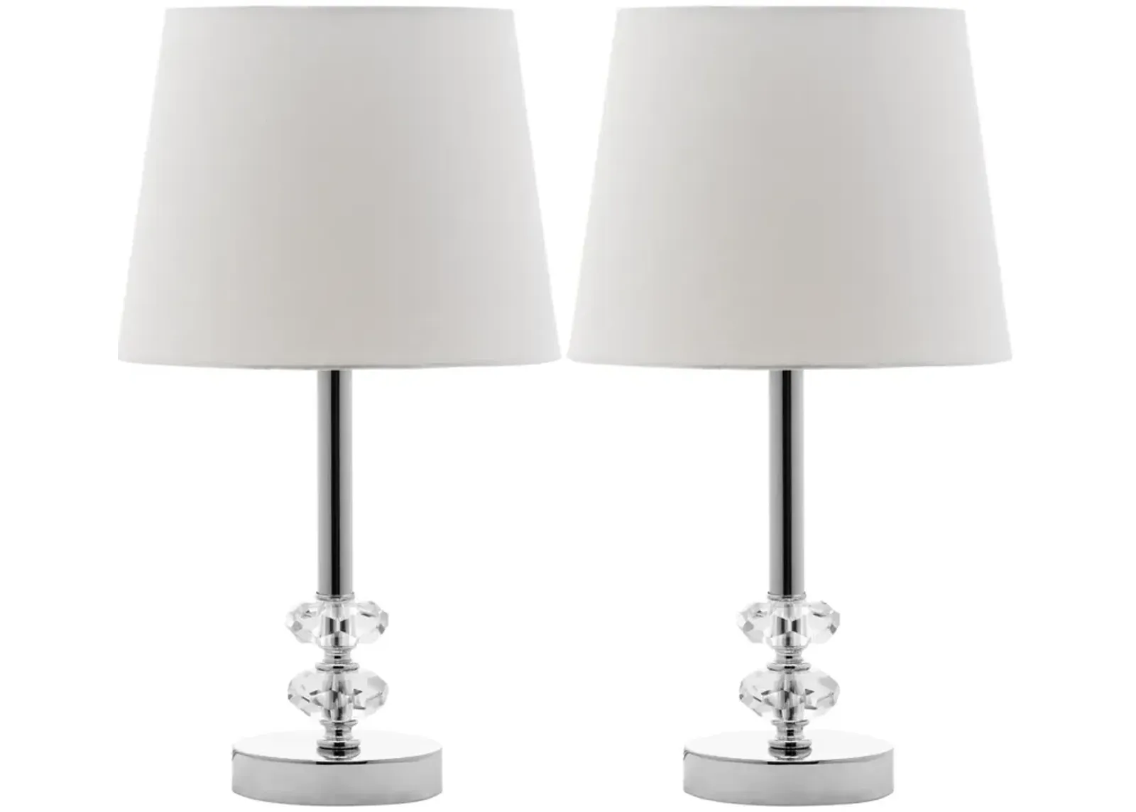 Ashford 16-Inch H Crystal Dark Grey Lamp - Set of 2