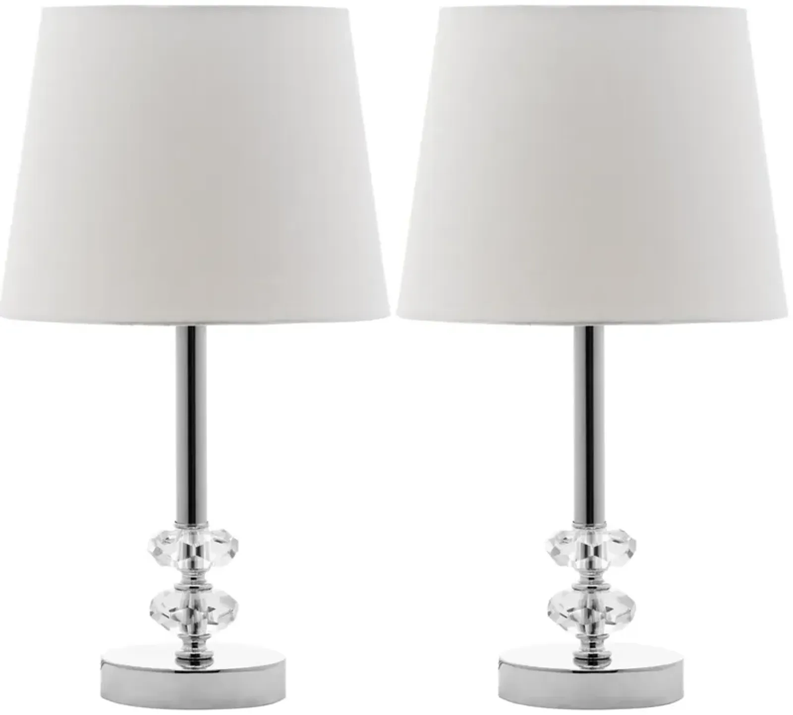 Ashford 16-Inch H Crystal Dark Grey Lamp - Set of 2