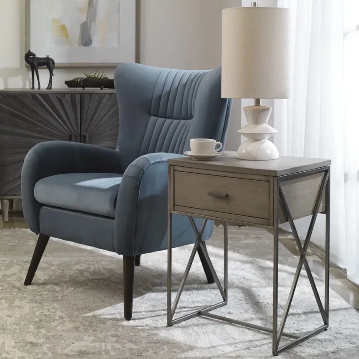 Cartwright Gray Side Table