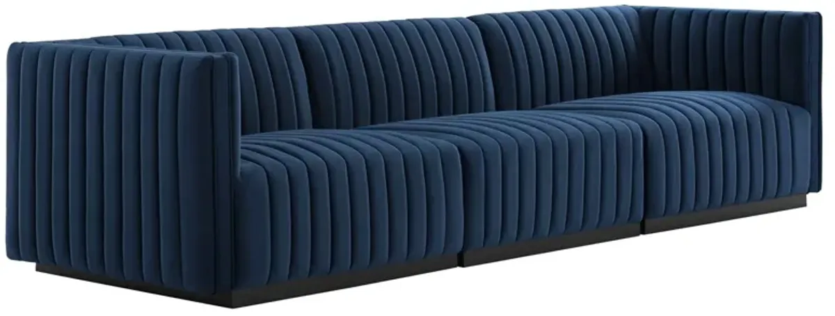 Conjure Channel Tufted Performance Velvet Sofa