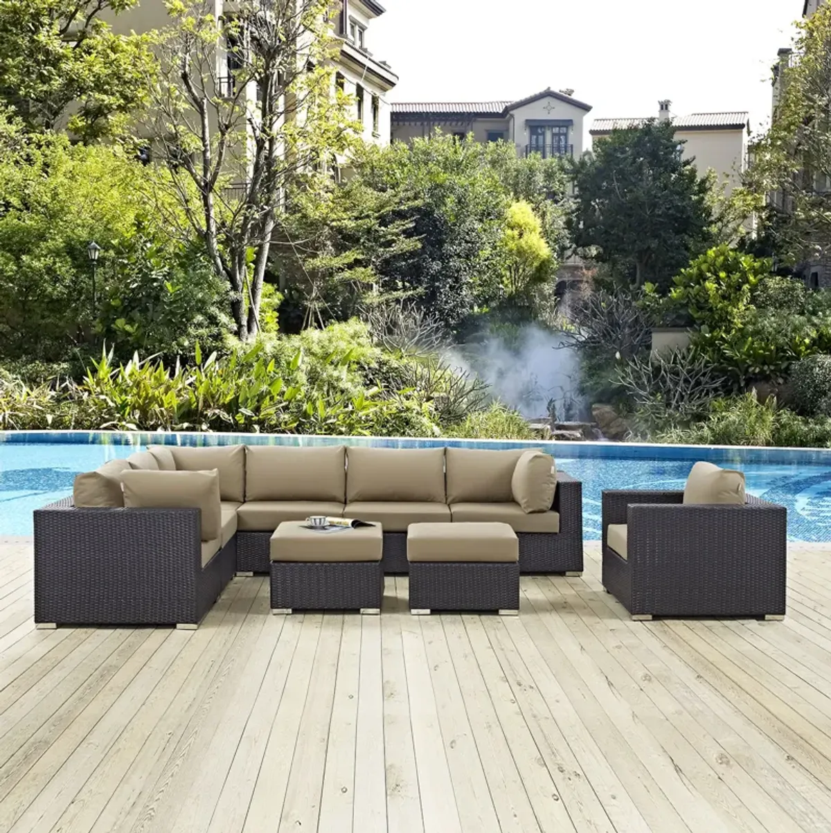 Convene 9-Piece Outdoor Sectional Set