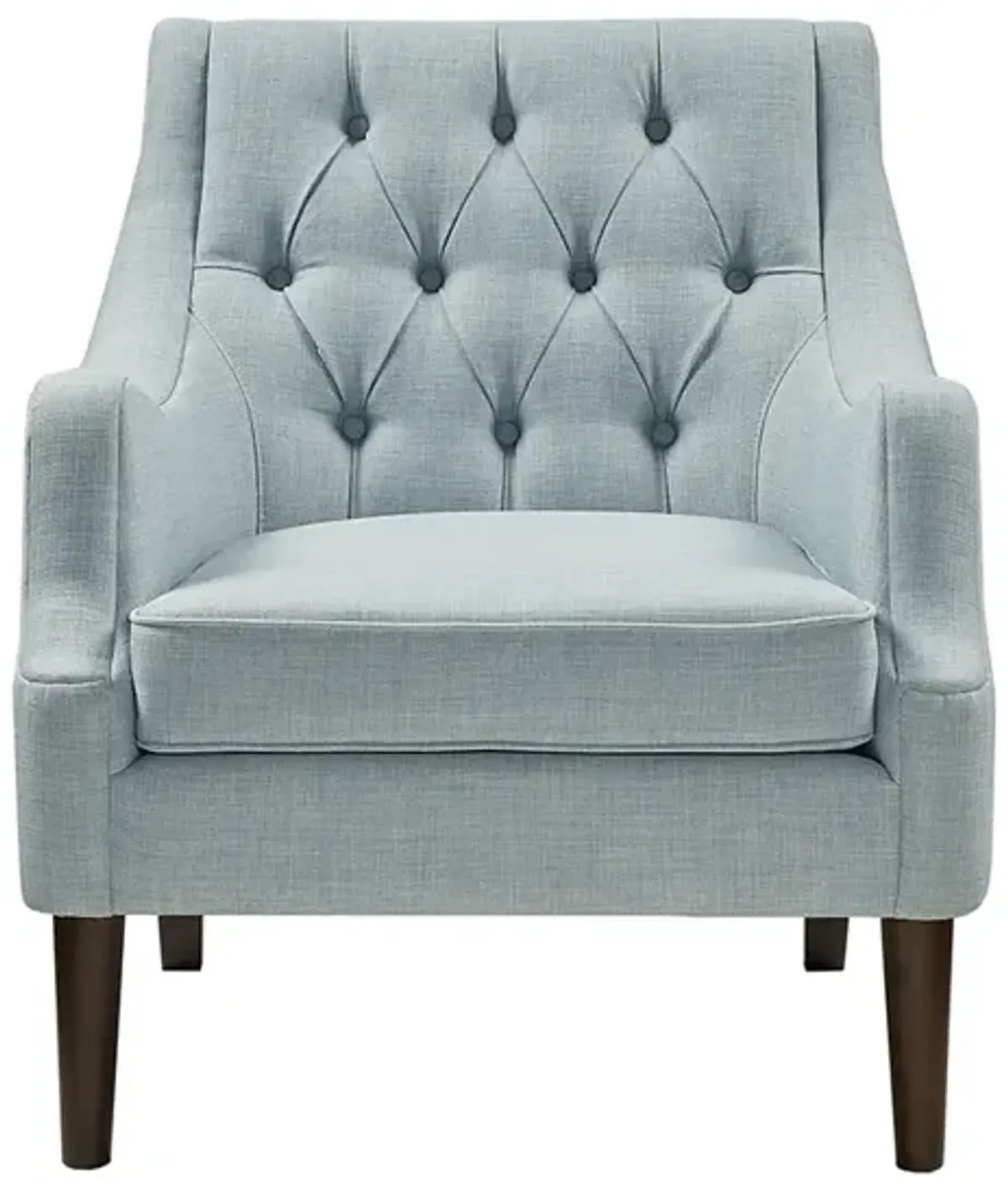 Madison Park Qwen Dusty Blue Button Tufted Accent Chair